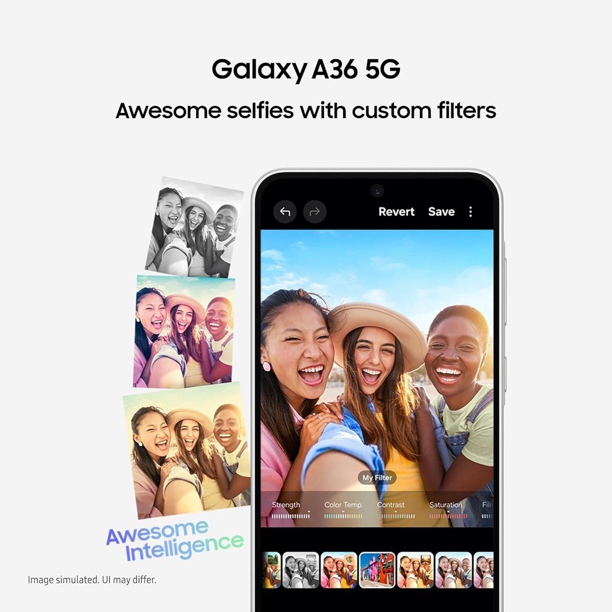 Black - Samsung - Galaxy A36 5G 256GB AI Mobile Phone - 5