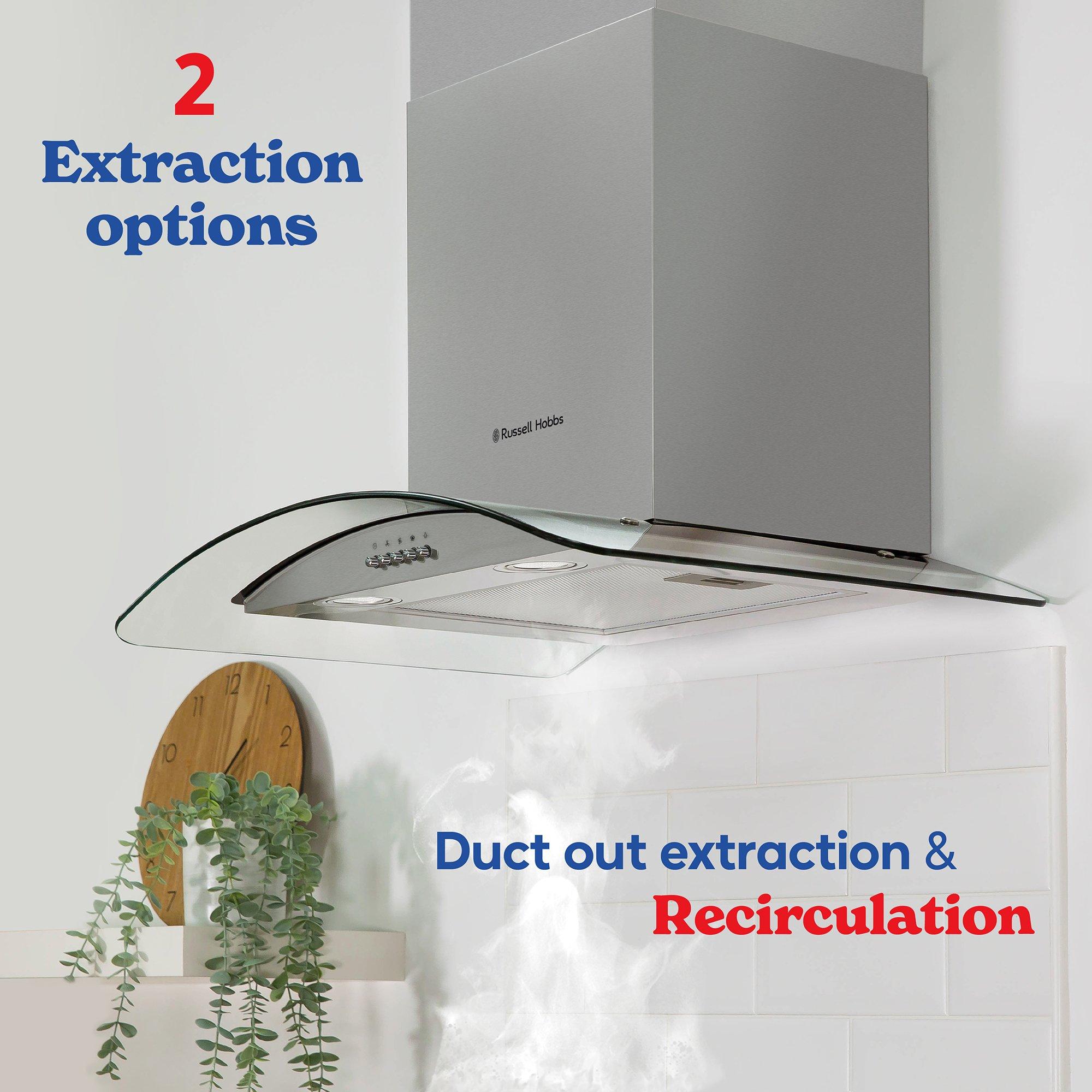 Stainless Steel - Russell Hobbs - RHGCH901SS-M/01 90cm Wide Chimney Cooker Hood - 4