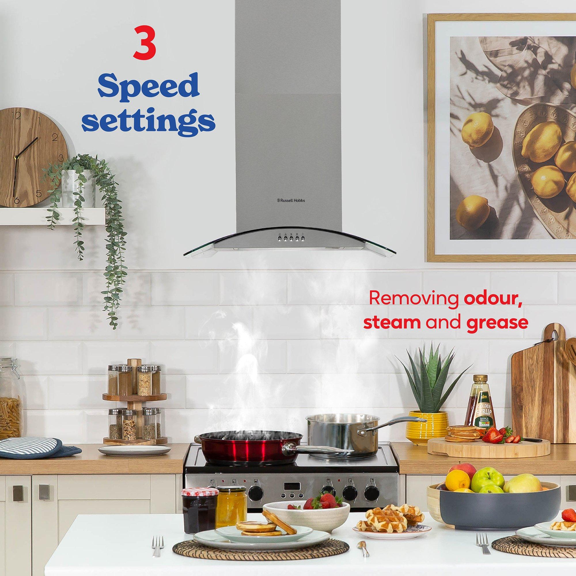 Stainless Steel - Russell Hobbs - RHGCH901SS-M/01 90cm Wide Chimney Cooker Hood - 5
