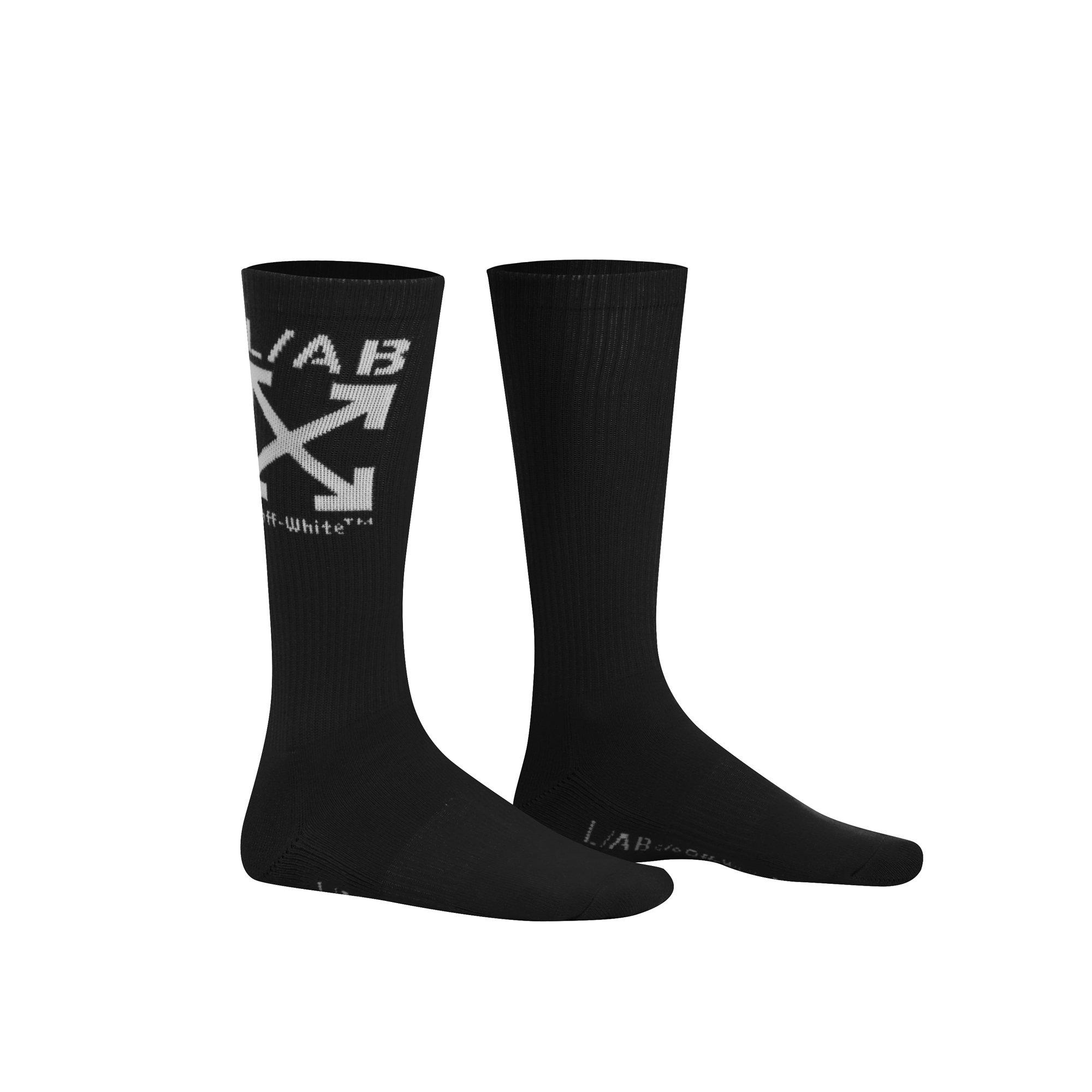 Black 001 - L AB Off White - L/AB Arrow Mid Calf Sn64 - 2