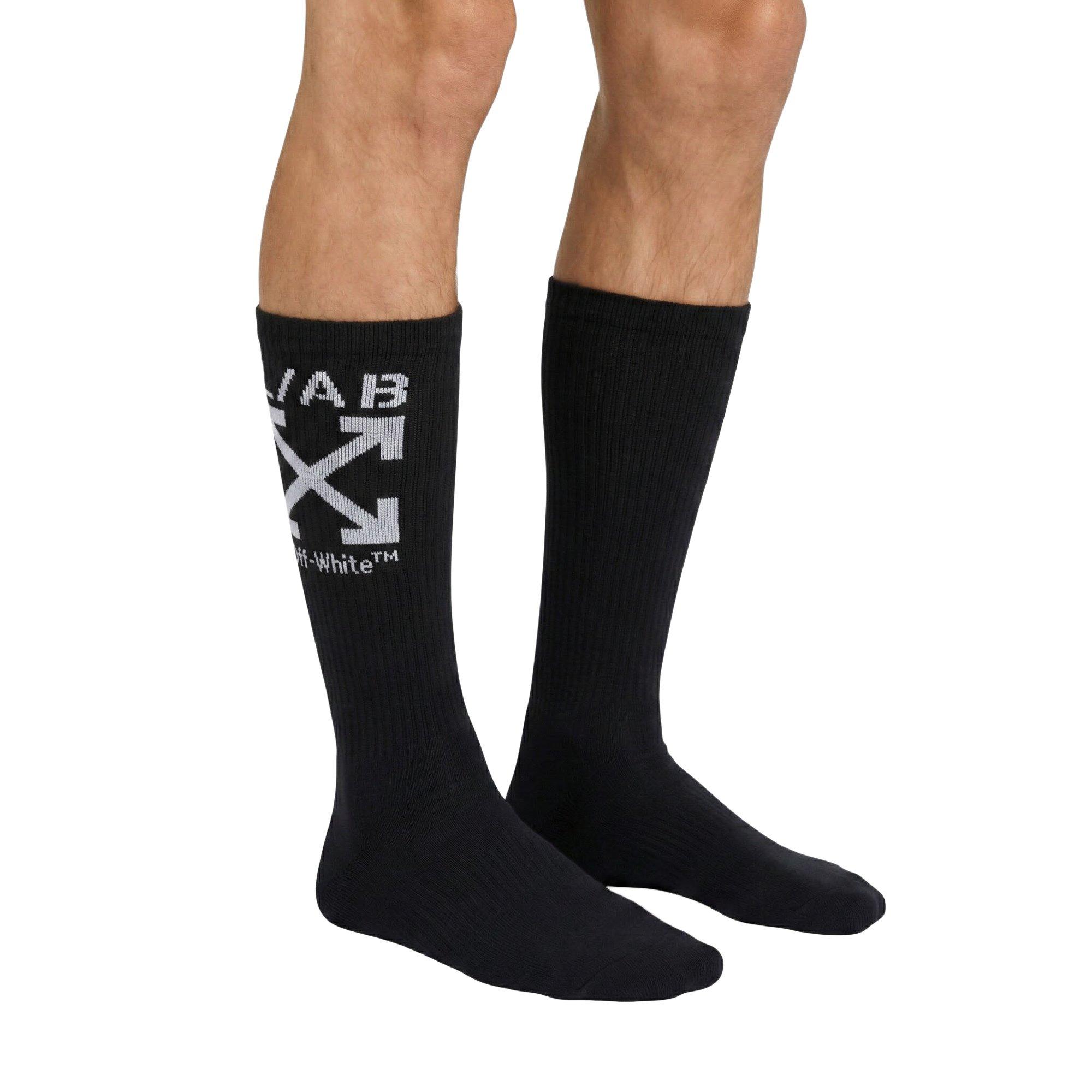 Black 001 - L AB Off White - L/AB Arrow Mid Calf Sn64 - 5