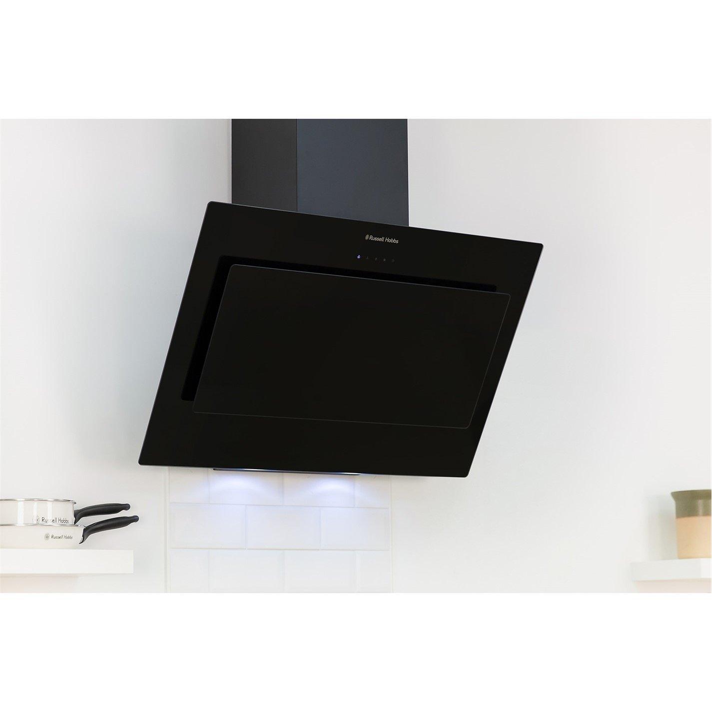 Black - Russell Hobbs - RHGCH902B-M 90cm Wide Chimney Cooker Hood - 5