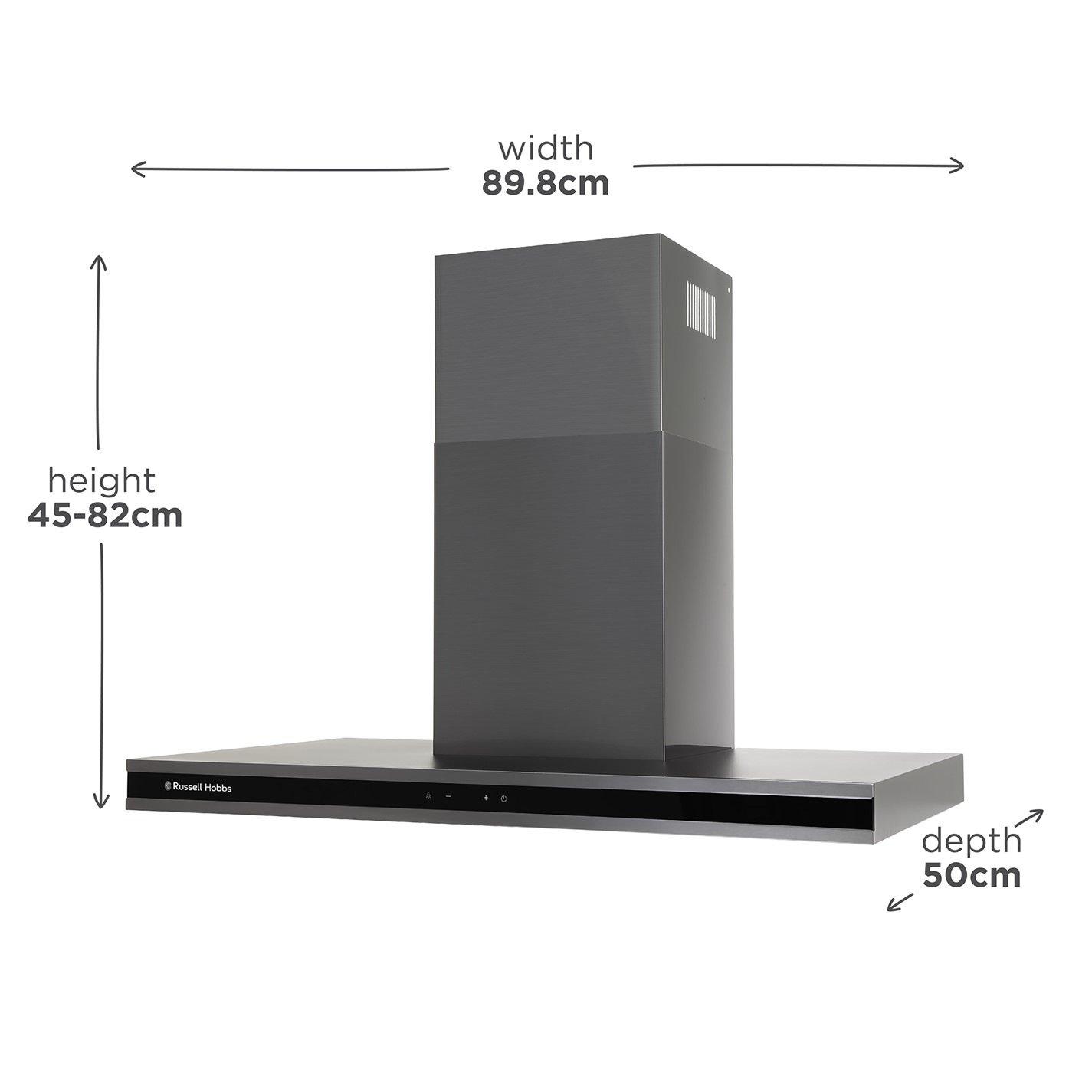 Dark Steel - Russell Hobbs - RHGCH903DS 90cm Chimney Cooker Hood - 2