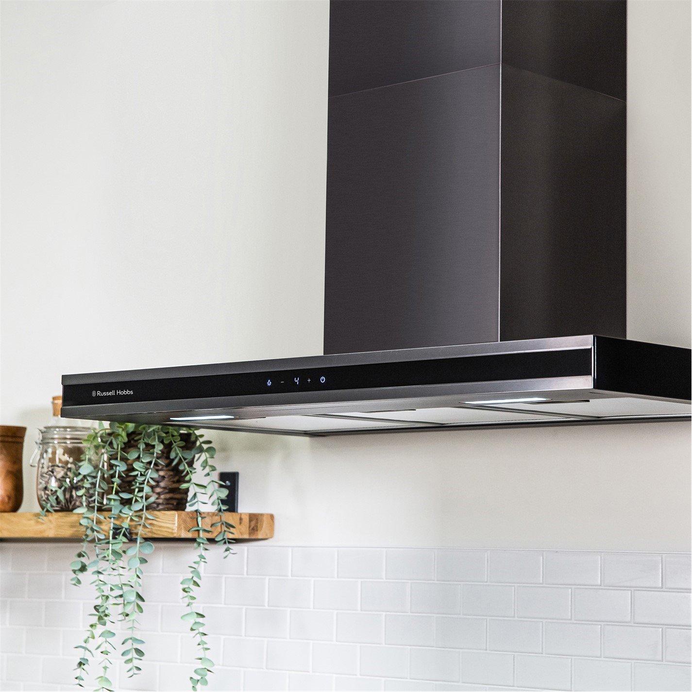 Dark Steel - Russell Hobbs - RHGCH903DS 90cm Chimney Cooker Hood - 4