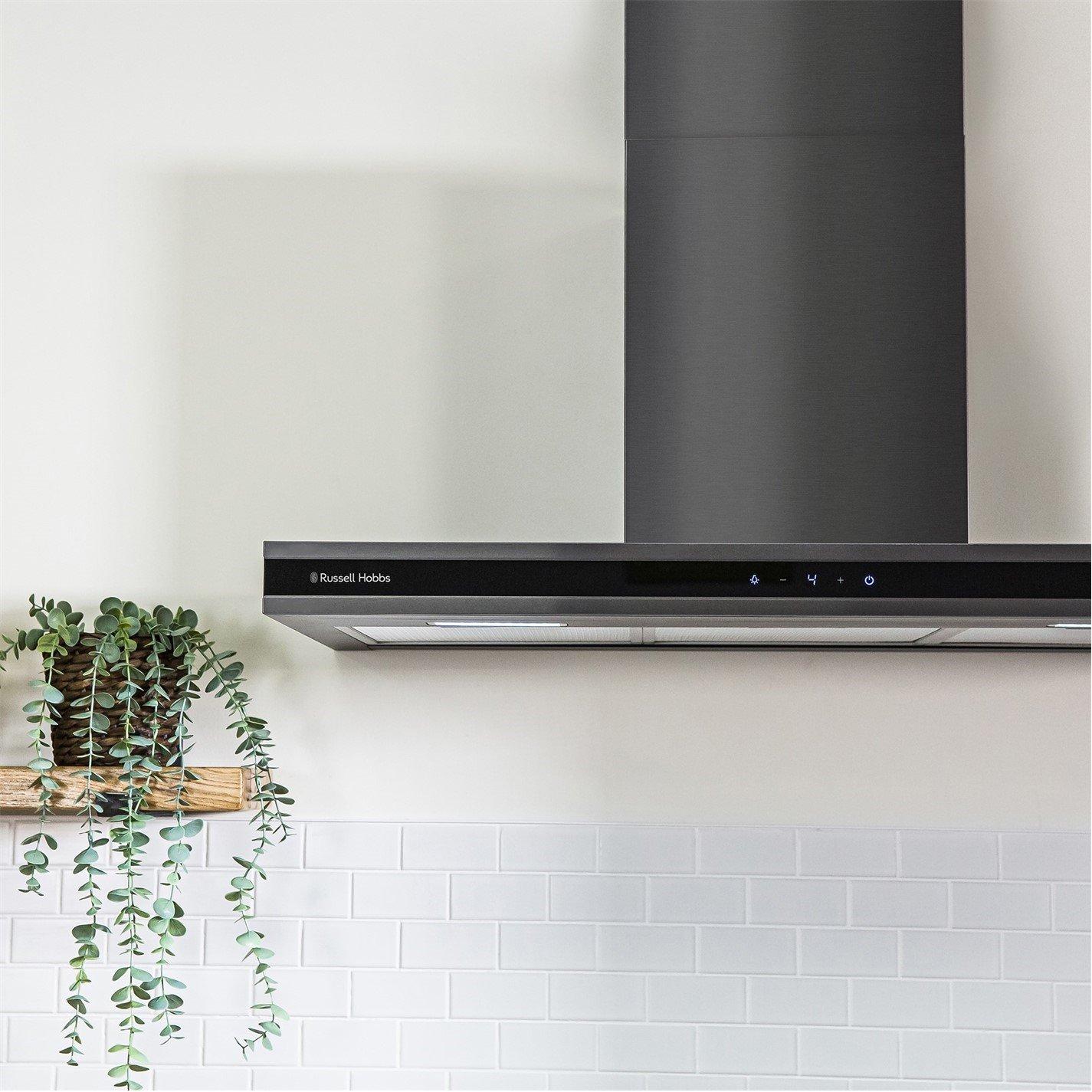 Dark Steel - Russell Hobbs - RHGCH903DS 90cm Chimney Cooker Hood - 7