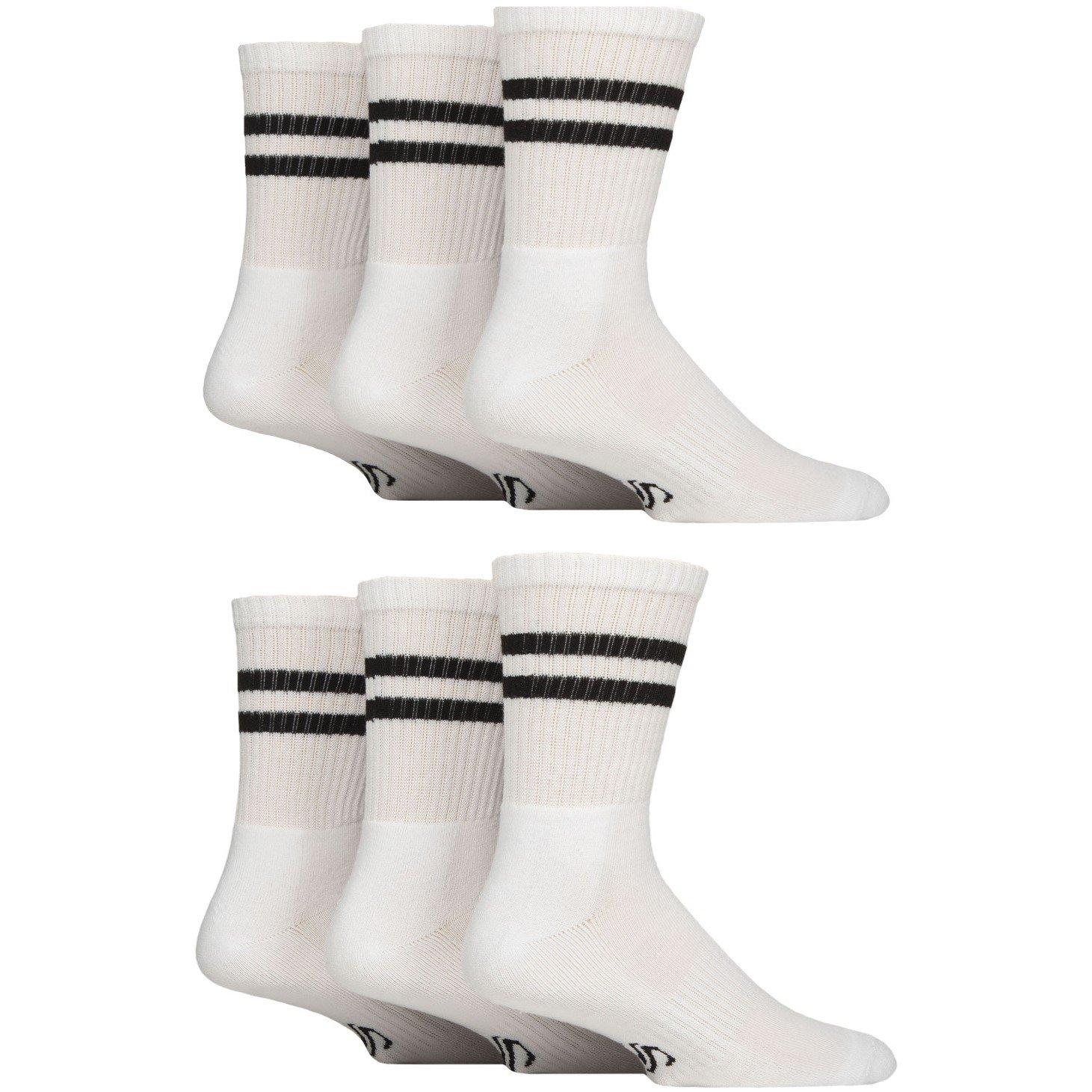 Sockshop Men's Sport Pack Crew Socks - White - Mens 6-11