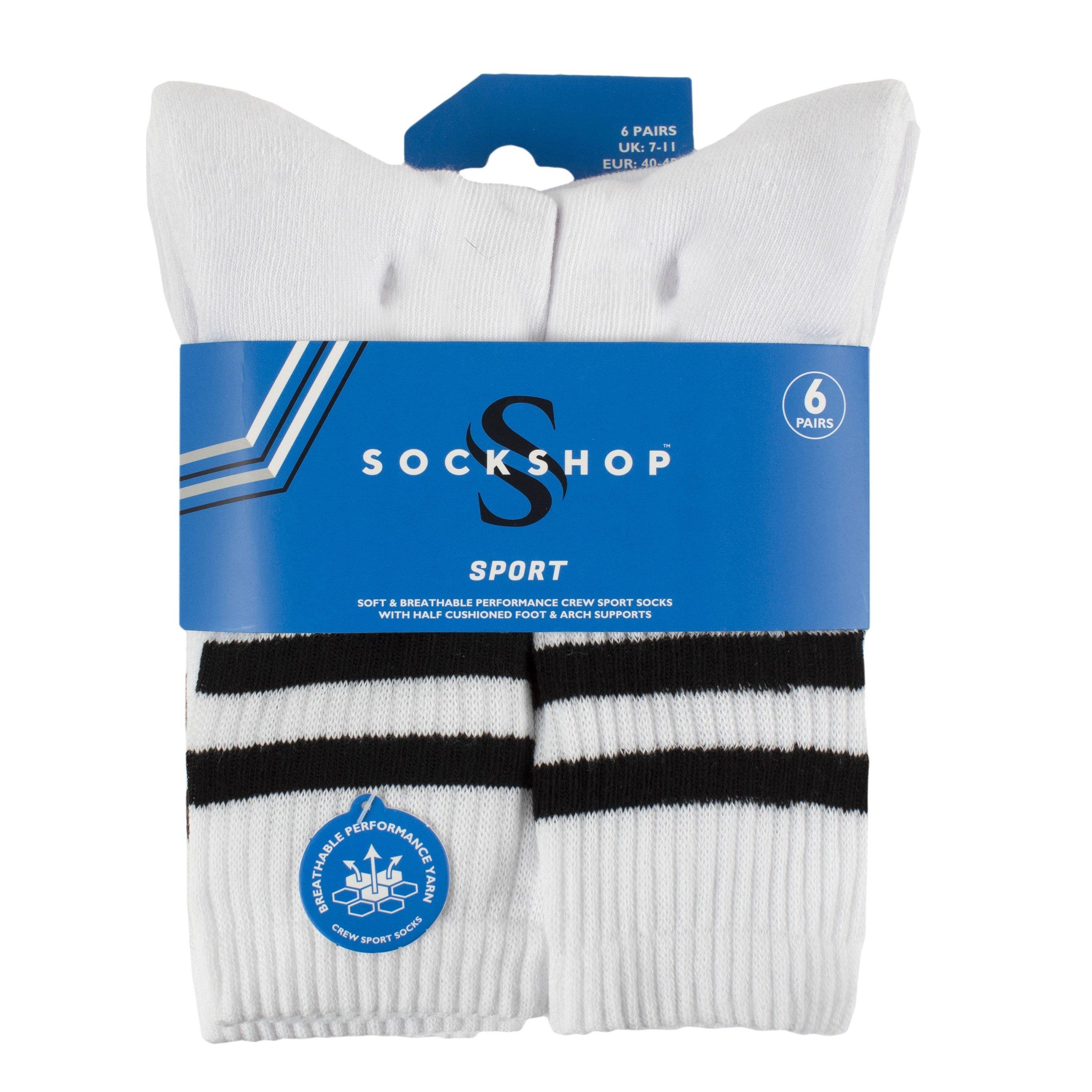 White - Sockshop - Sport Pack Crew Socks - 2