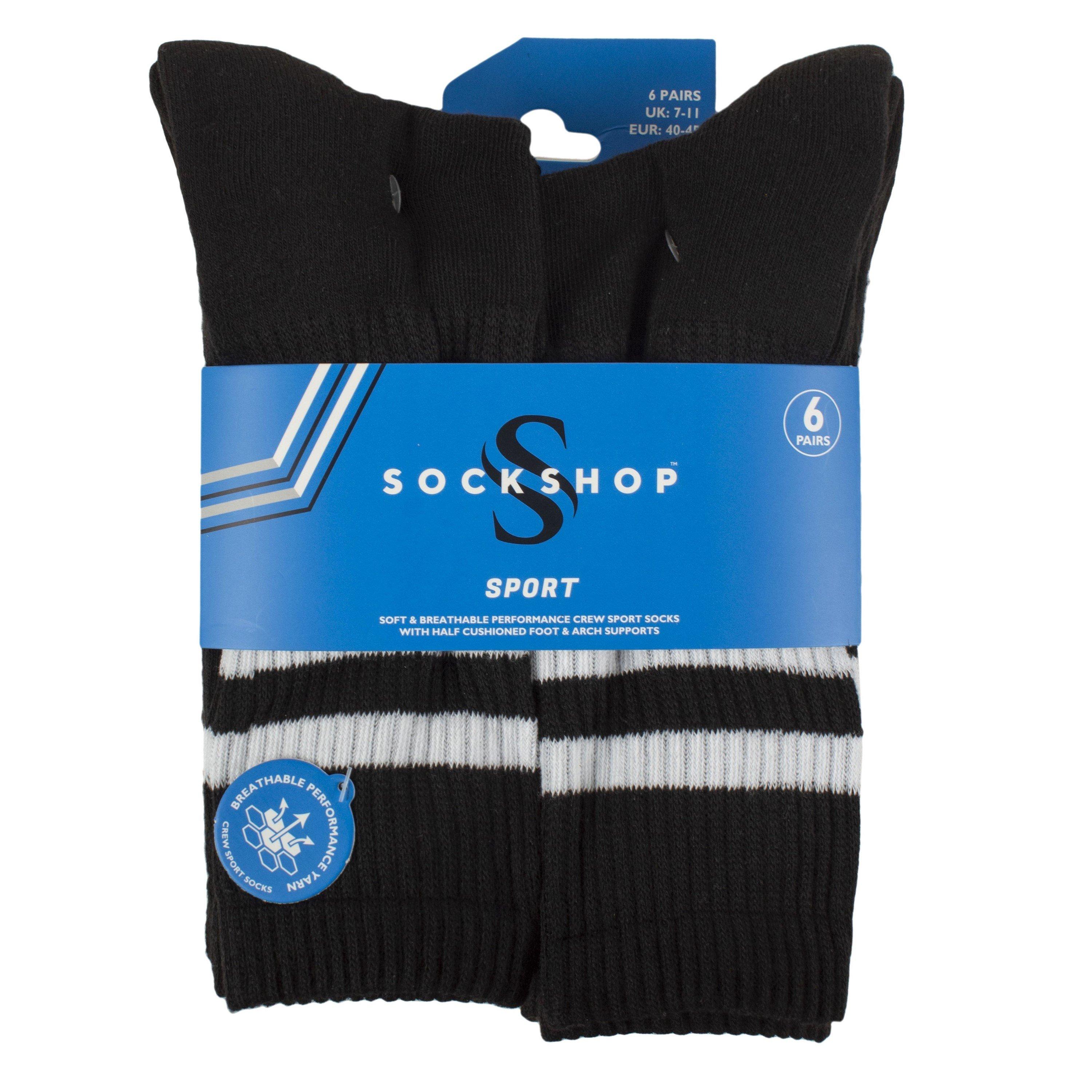 Black - Sockshop - Sport Pack Crew Socks - 2
