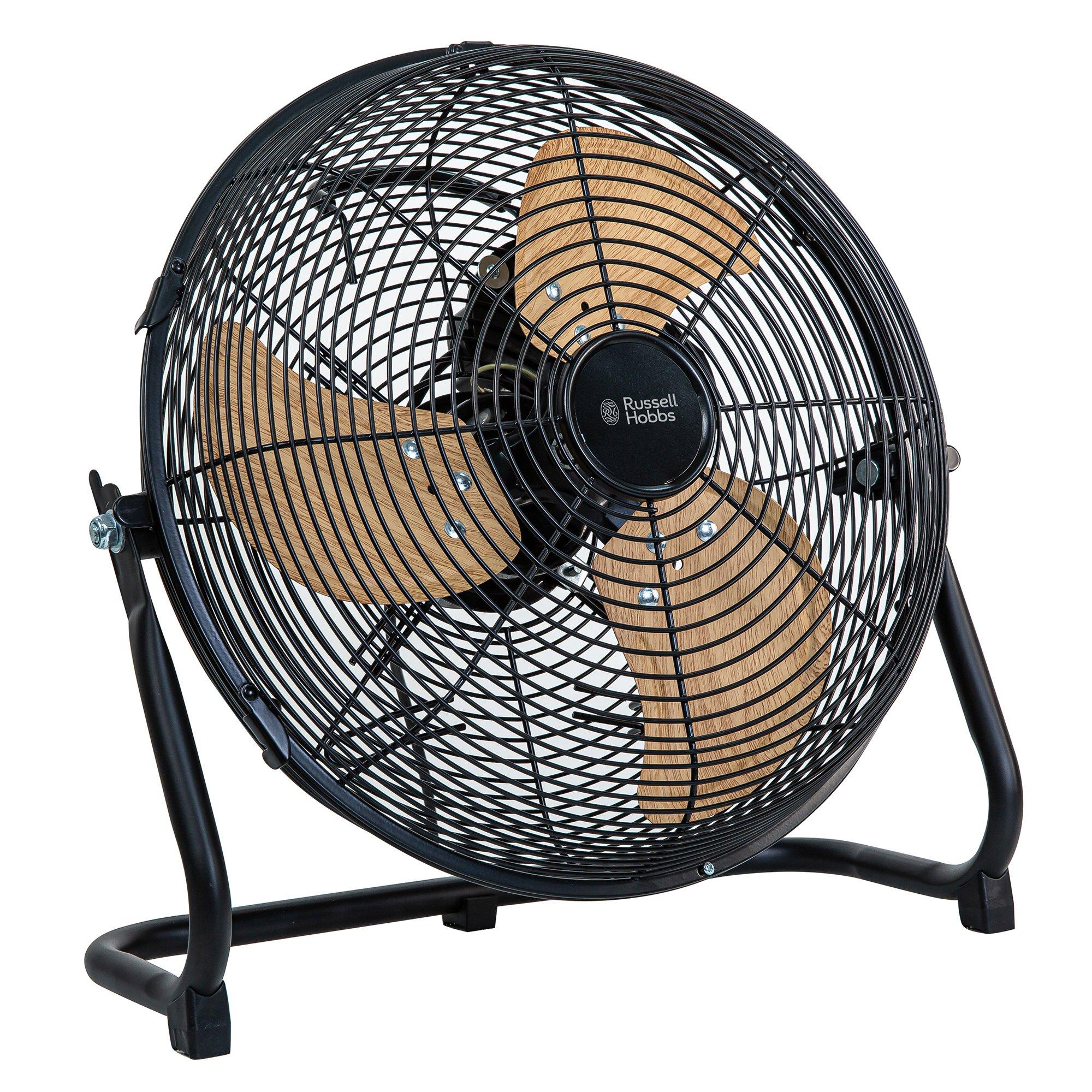 Wood & Black - Russell Hobbs - RHGF1221WDB 12” Floor Fan in Black Scandi - 8