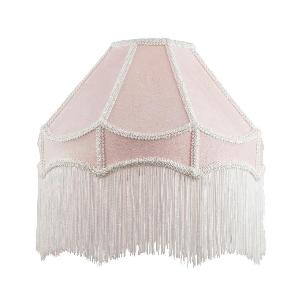 Pink - K Living - Tassle 12inch Pink Traditional Shade with Tassels - 1