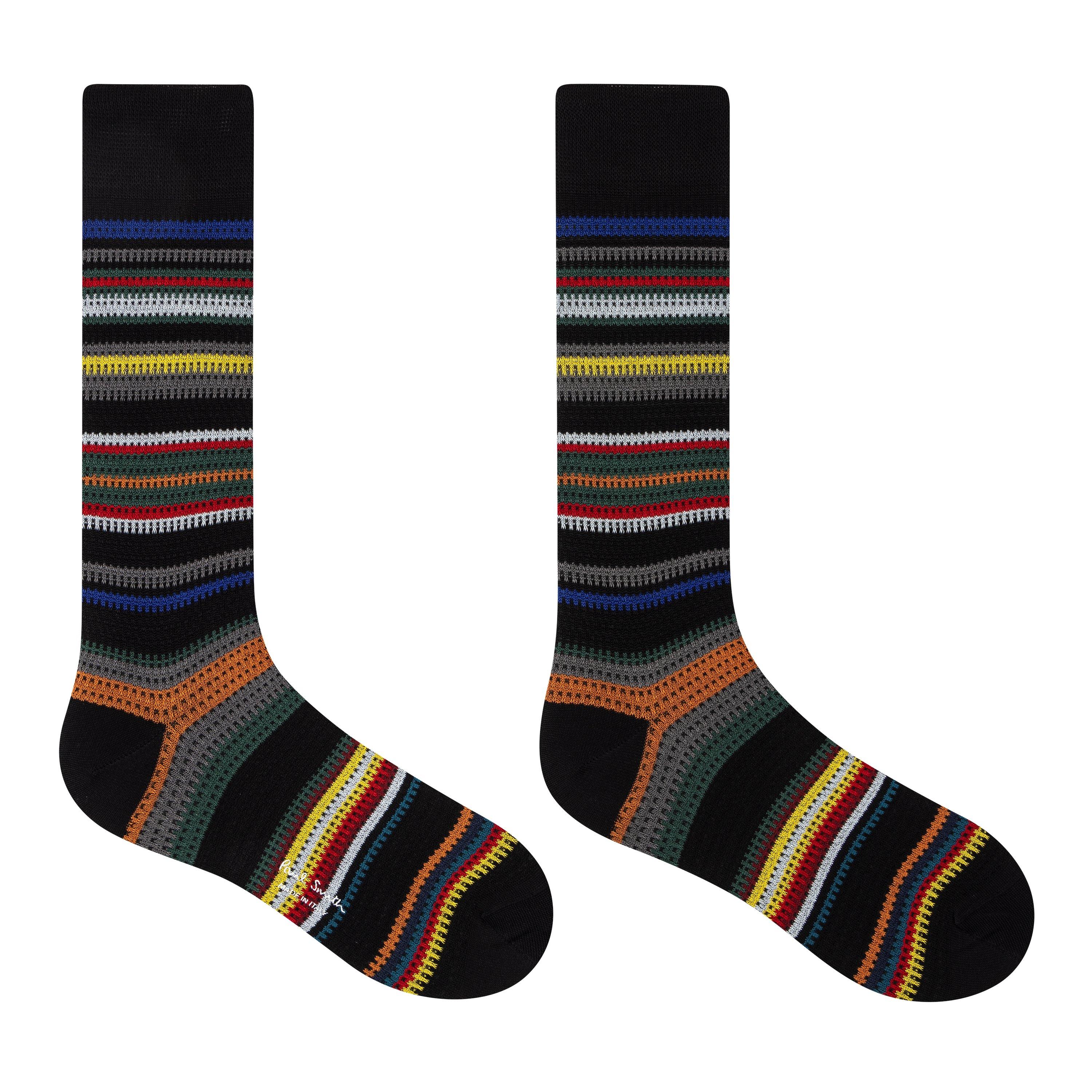 Noir 79 - Paul Smith - Men's Harvey Stripe Crew Socks - 2