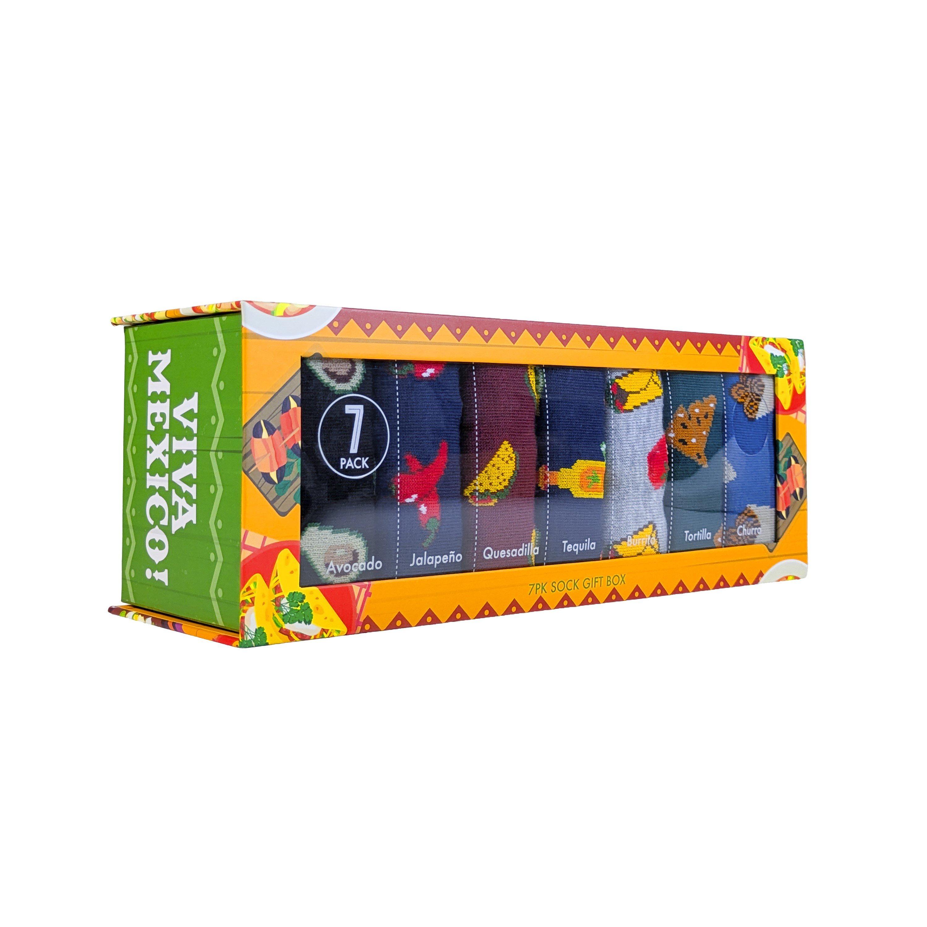 Orrsum Sock Company Mens Mexican 7 Days 7-Pack Socks Gift Box