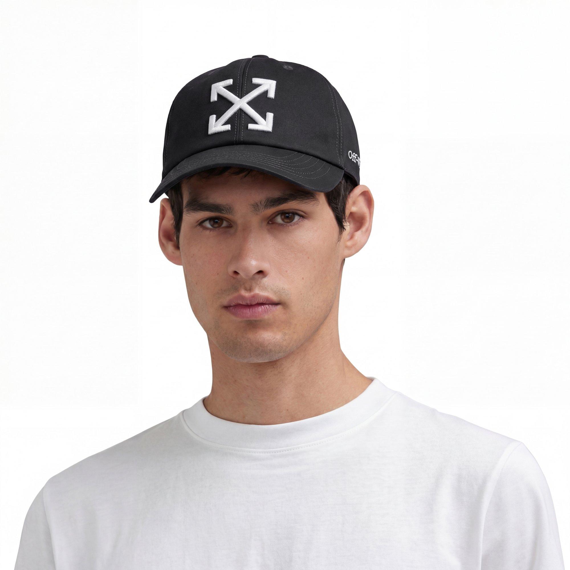 Black 001 - Off White - Men's Arrow Logo Baseball Cap - 4