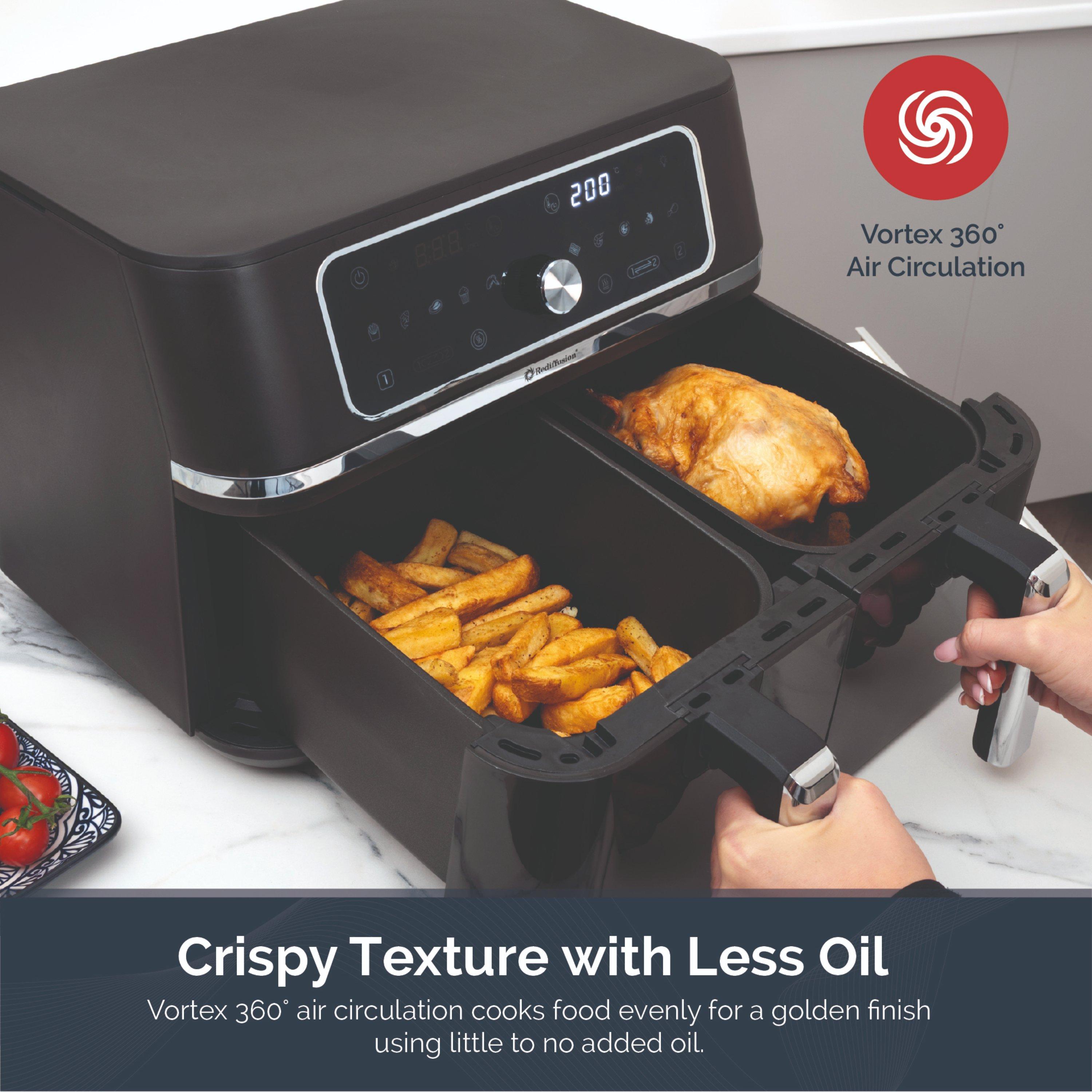 Black - Rediffusion - Dual Basket Air Fryer - 8