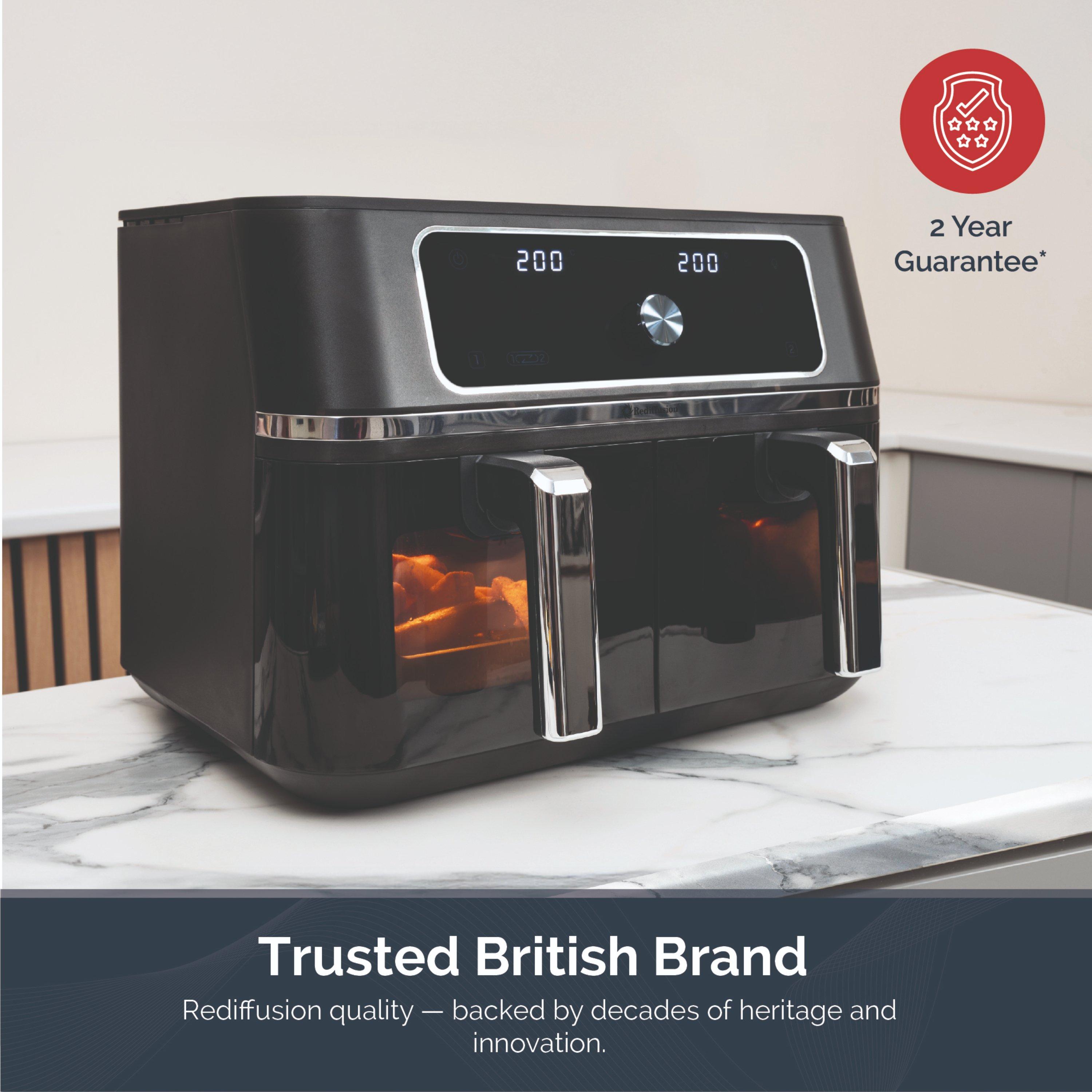 Black - Rediffusion - Dual Basket Air Fryer - 10
