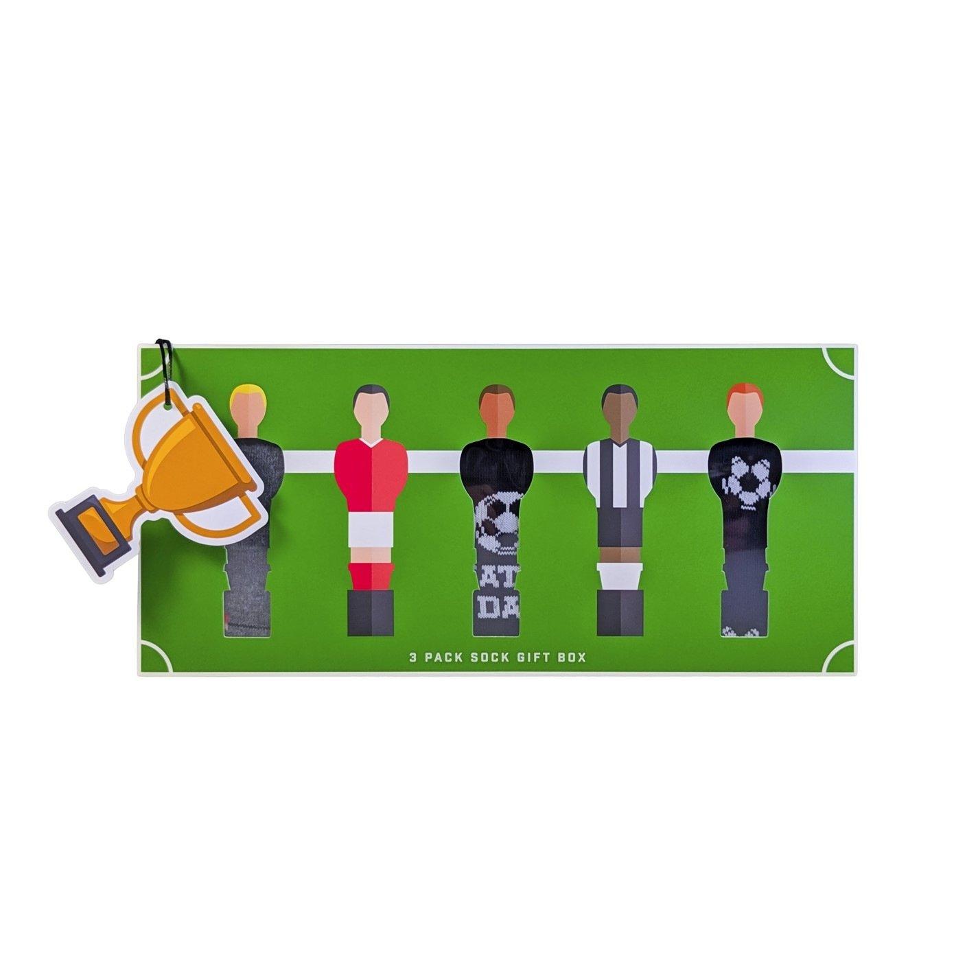 Green - Orrsum Sock Company - Mens Table Football 3-Pack Socks Gift Box - 2