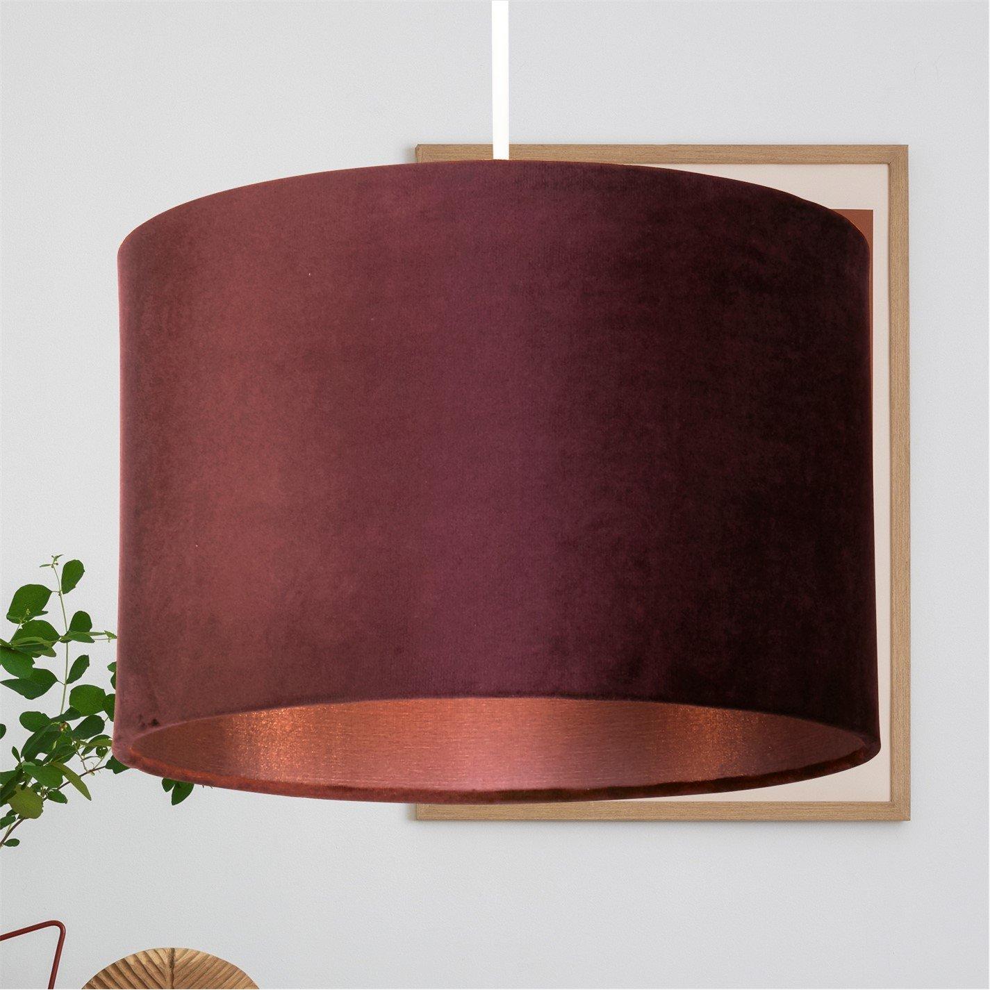 Plum - Lighting Collection - Calista Velvet Chocolate Ceiling Shade - 1