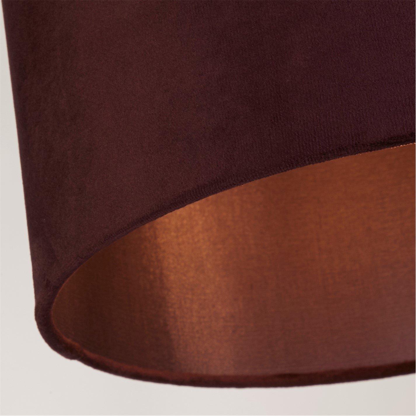 Plum - Lighting Collection - Calista Velvet Chocolate Ceiling Shade - 3
