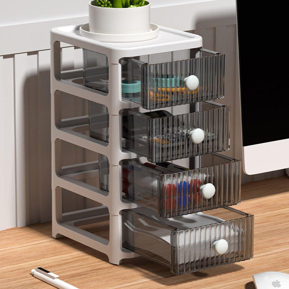 White - LIFE IDEAS - 2pcs 4-Drawer Desktop Organizer - 1