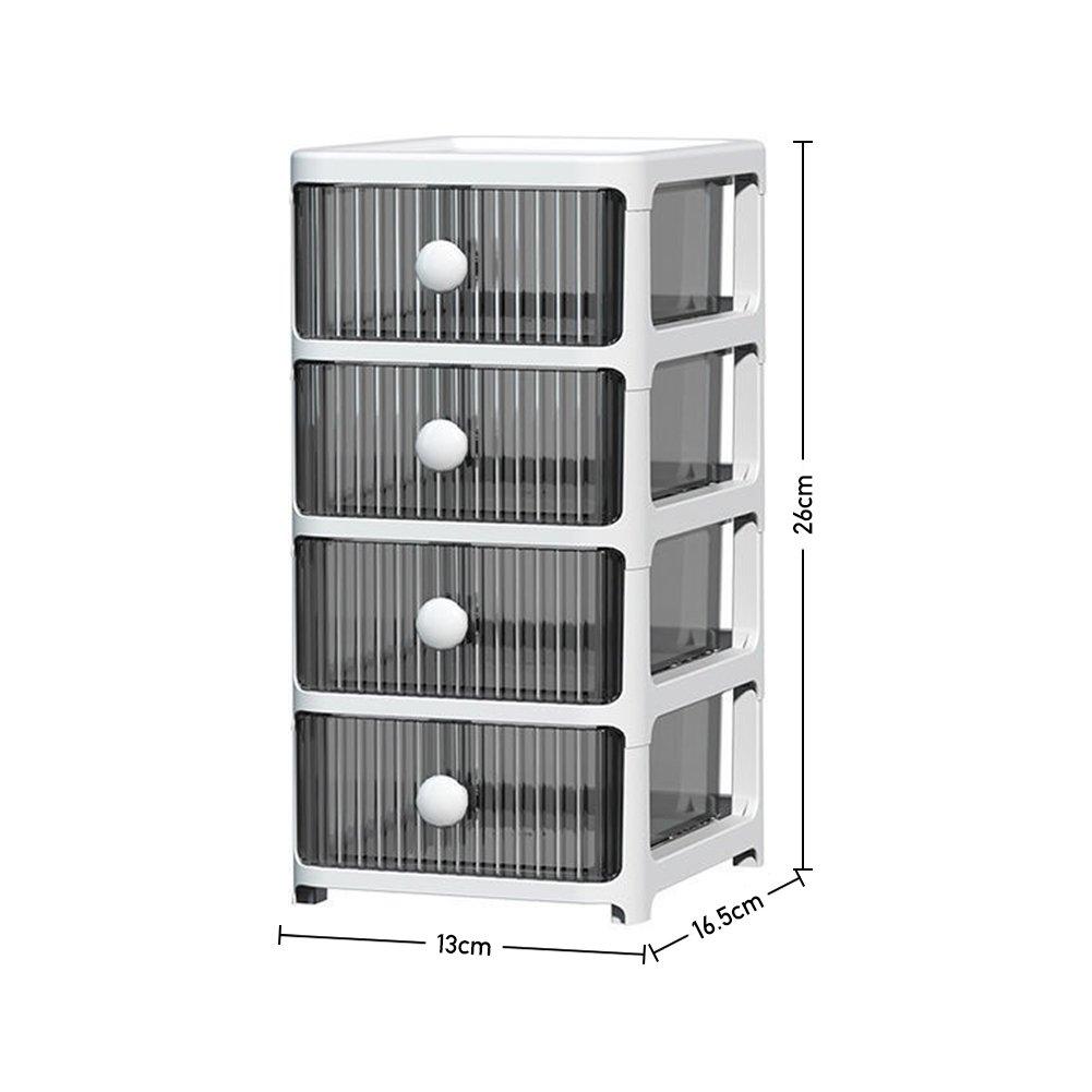 White - LIFE IDEAS - 2pcs 4-Drawer Desktop Organizer - 2