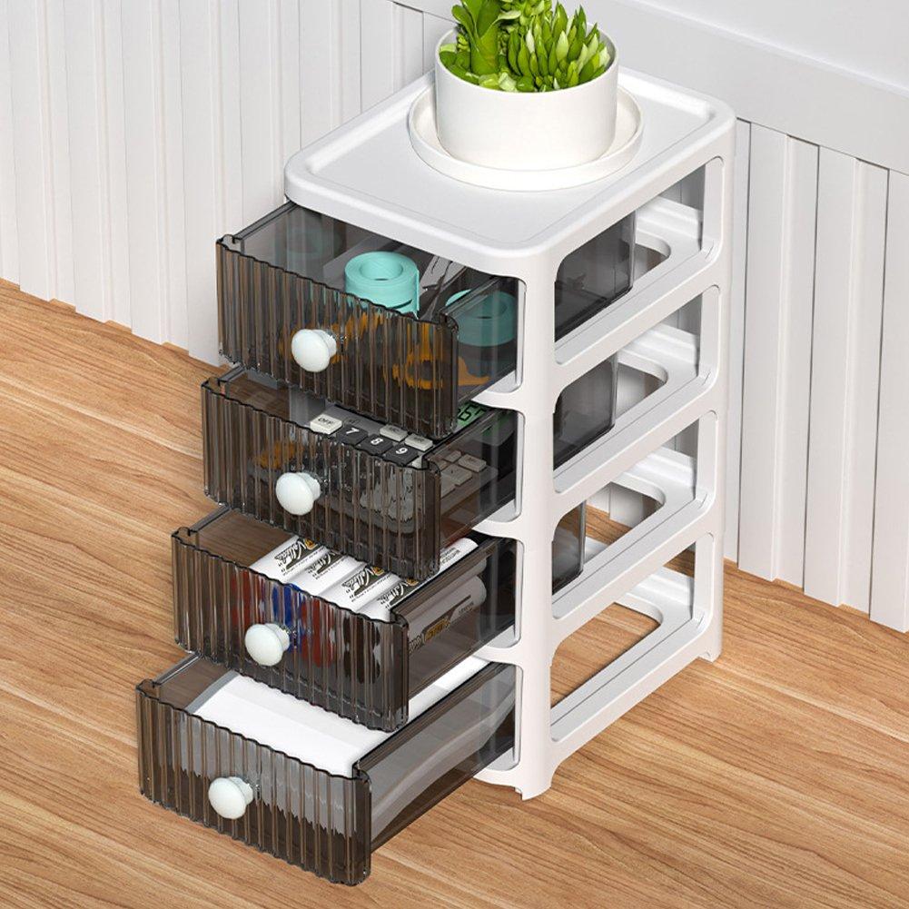 White - LIFE IDEAS - 2pcs 4-Drawer Desktop Organizer - 8