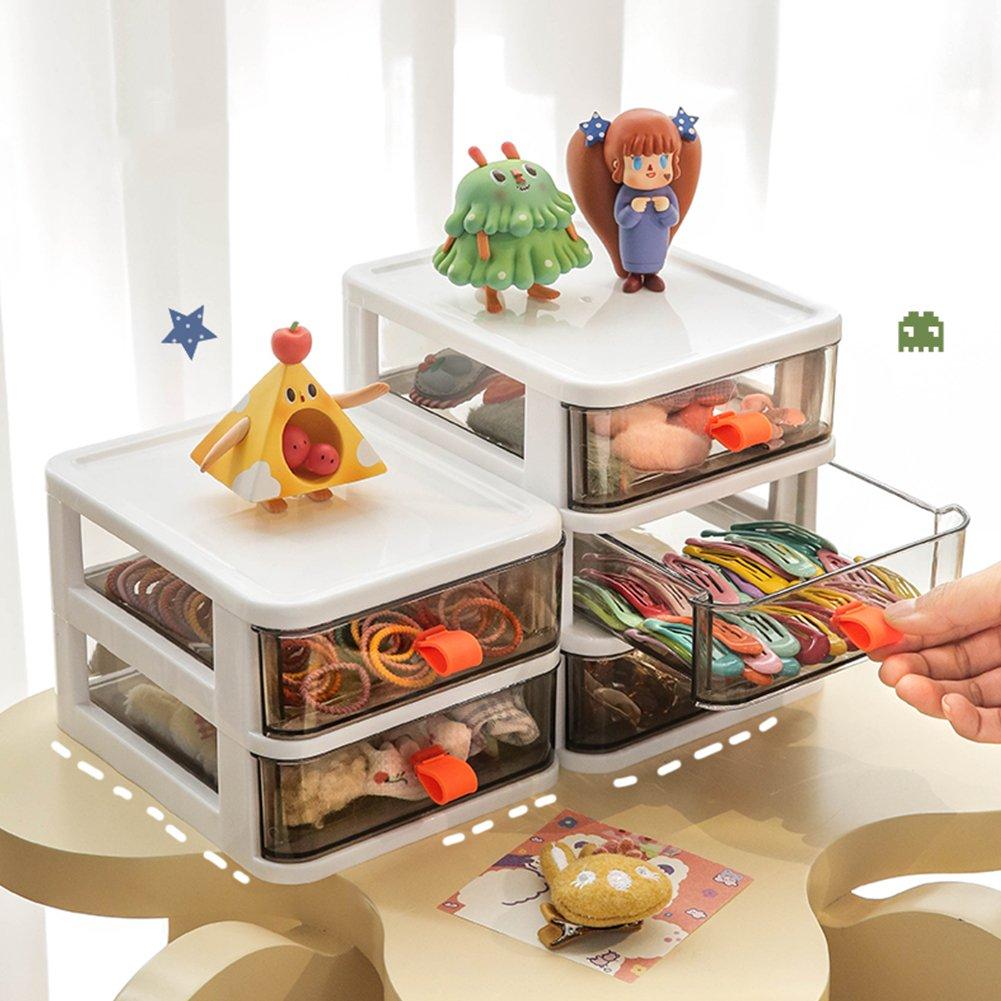 Life Ideas  2/3Pcs Drawer-Style Storage Box - White - 2x 3-Tier