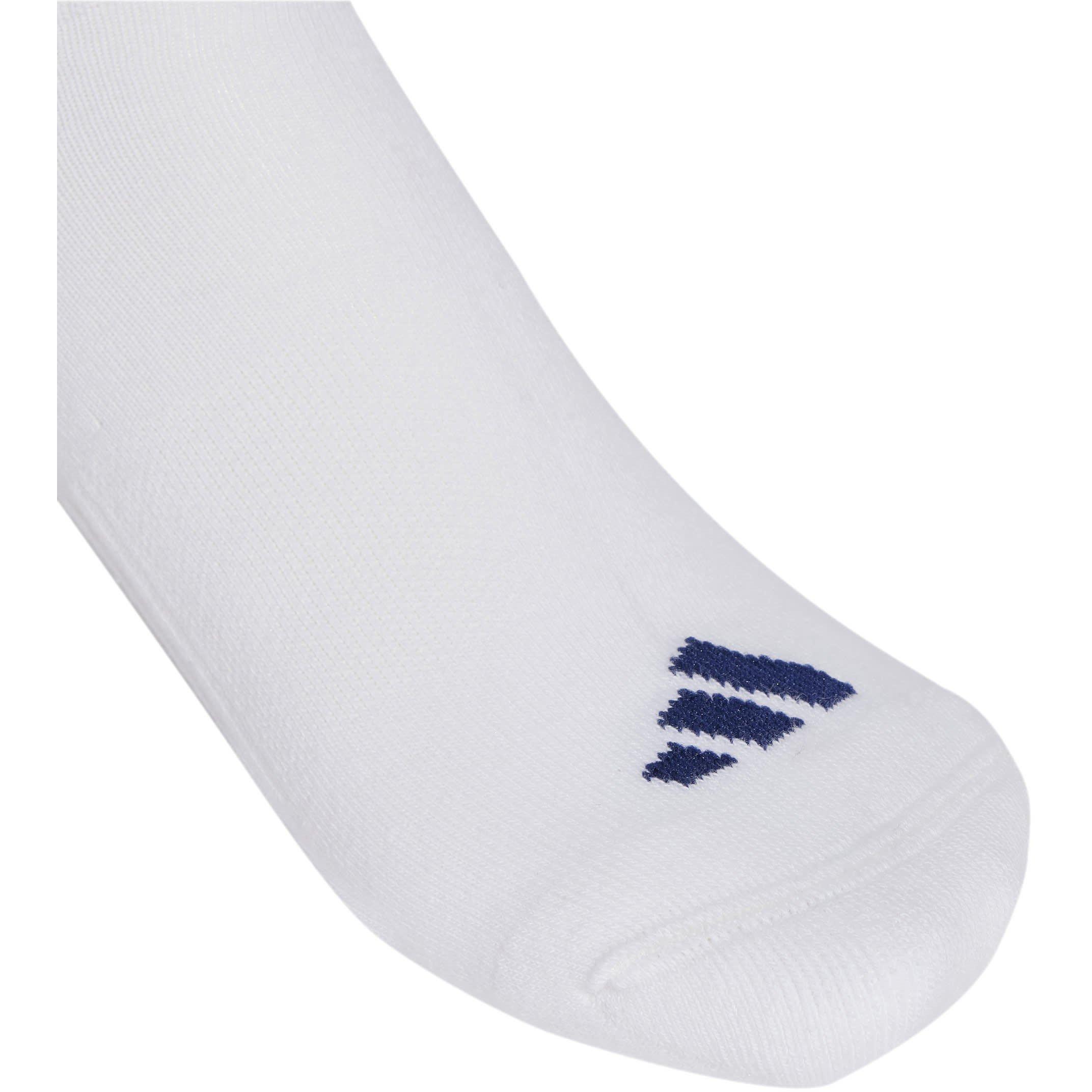 White/Ruby/Blue - adidas - Logo Block Crew Socks - 2