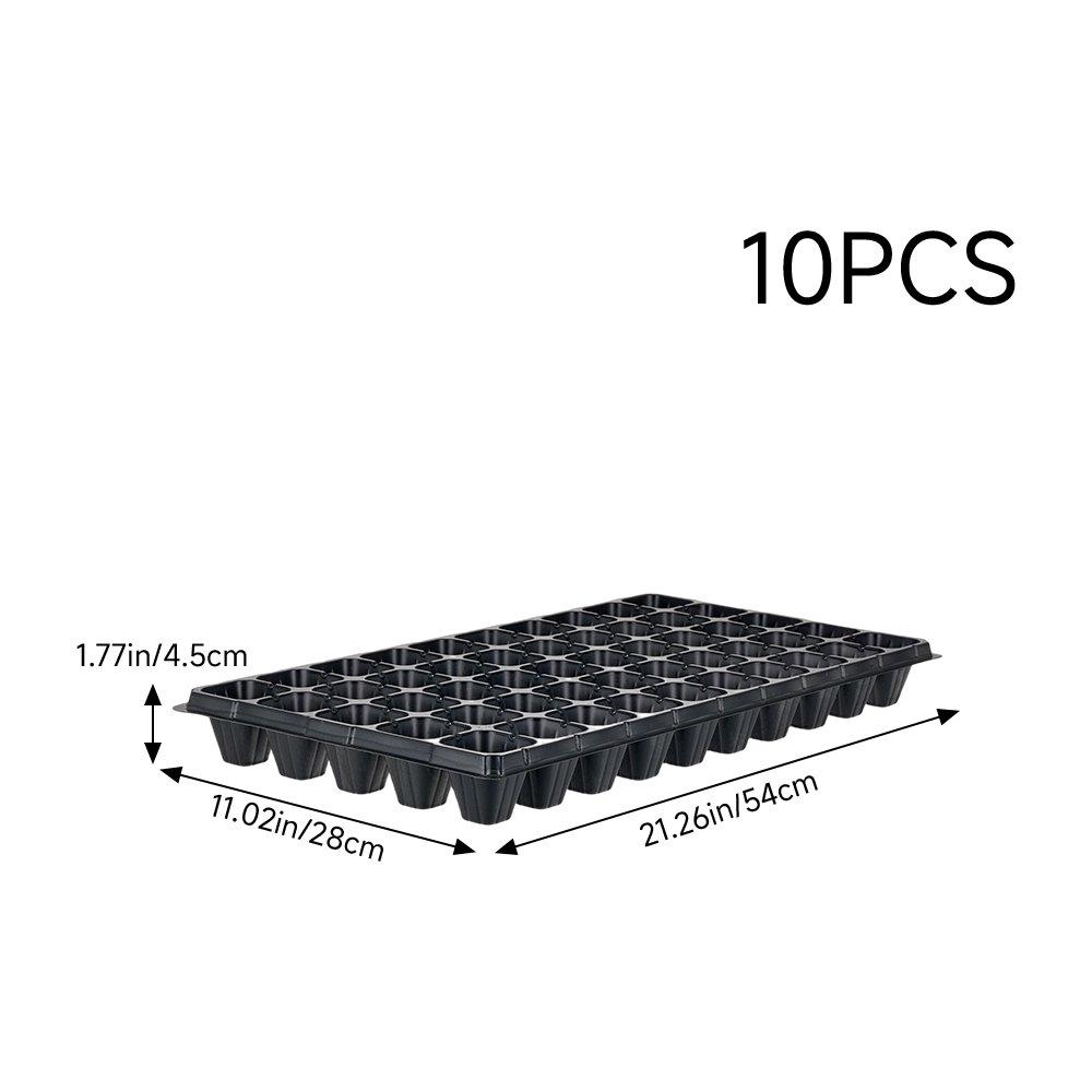 Grey - LIFE IDEAS - 2x 10pcs Thick Durable 50 Cell Seedling Tray - 4