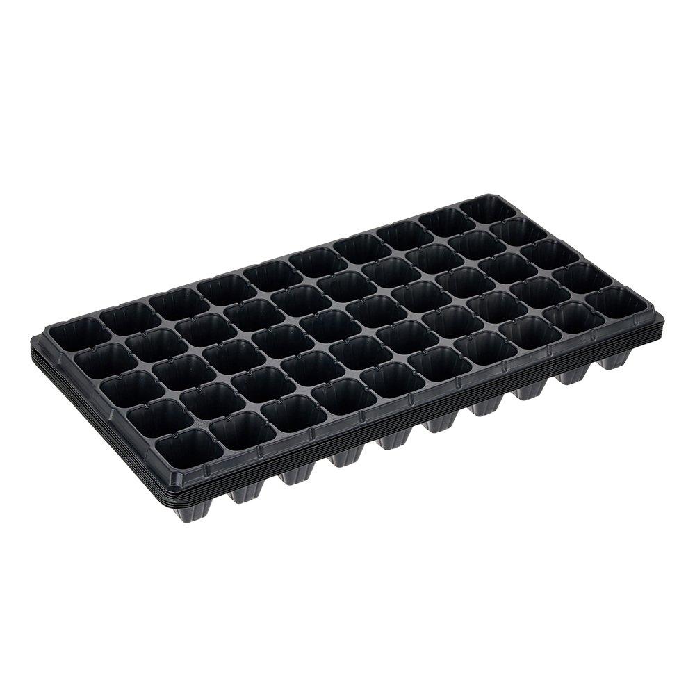 Grey - LIFE IDEAS - 2x 10pcs Thick Durable 50 Cell Seedling Tray - 5