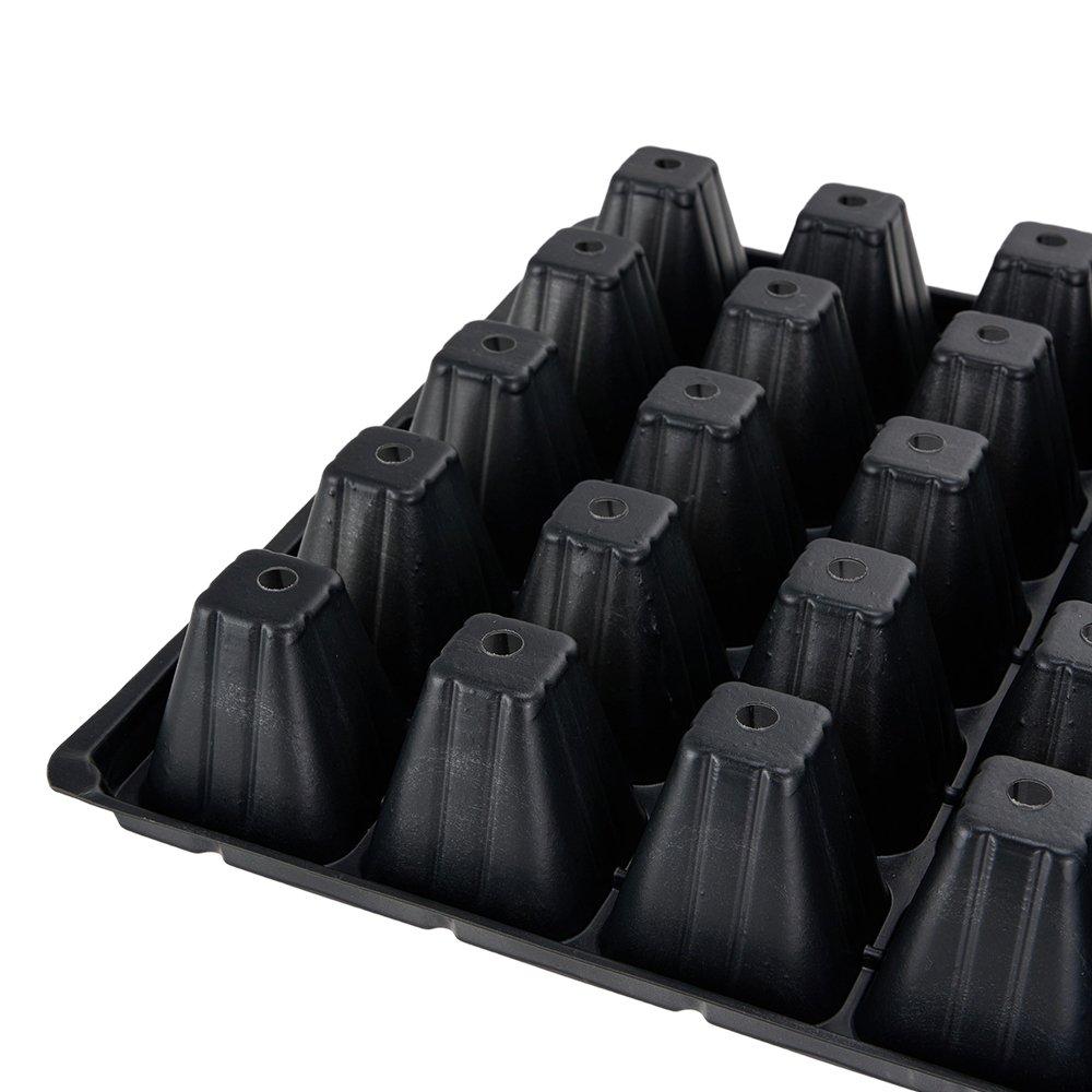 Grey - LIFE IDEAS - 2x 10pcs Thick Durable 50 Cell Seedling Tray - 7