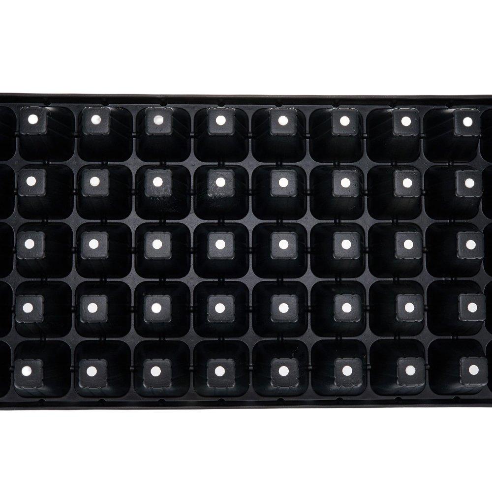 Grey - LIFE IDEAS - 2x 10pcs Thick Durable 50 Cell Seedling Tray - 8