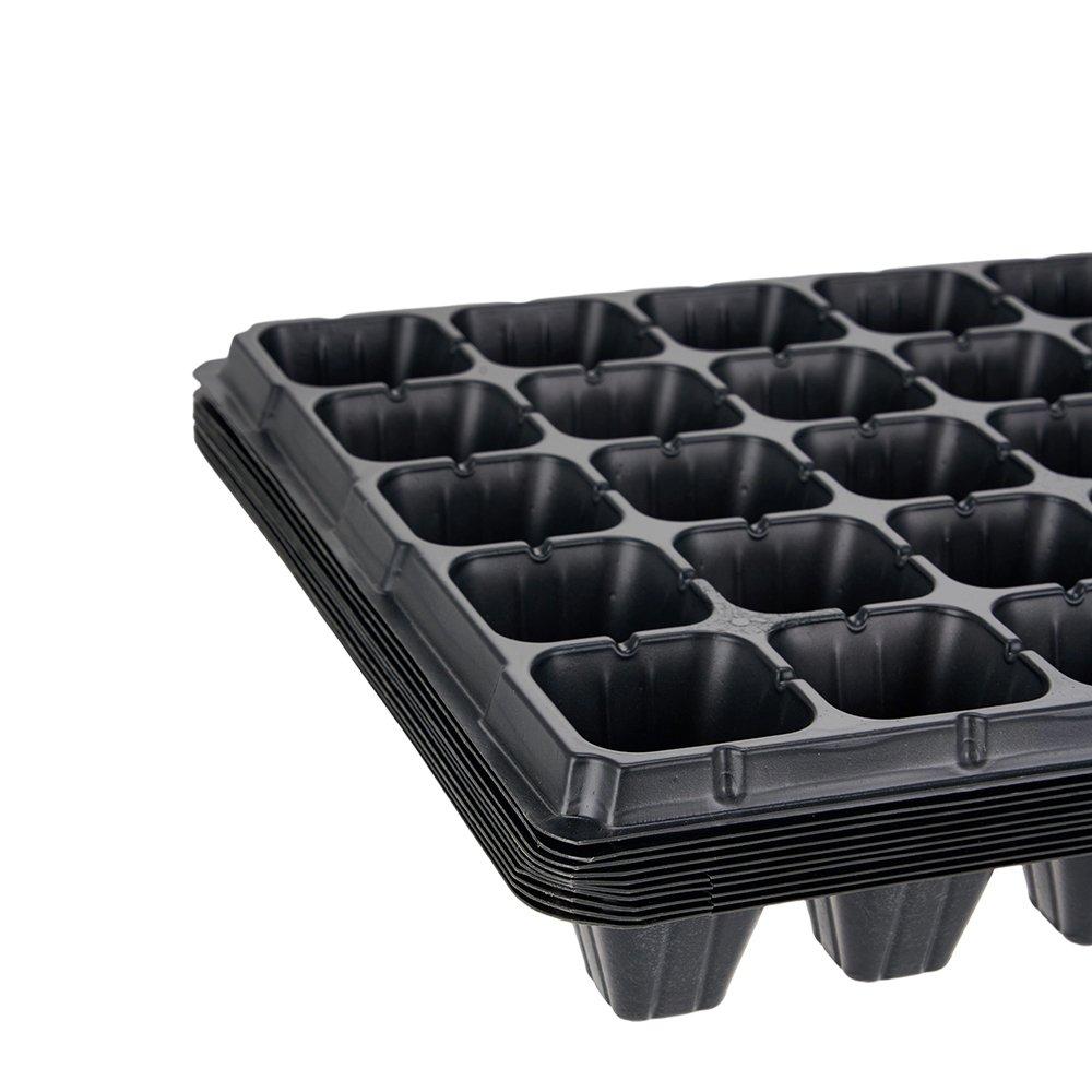 Grey - LIFE IDEAS - 2x 10pcs Thick Durable 50 Cell Seedling Tray - 9