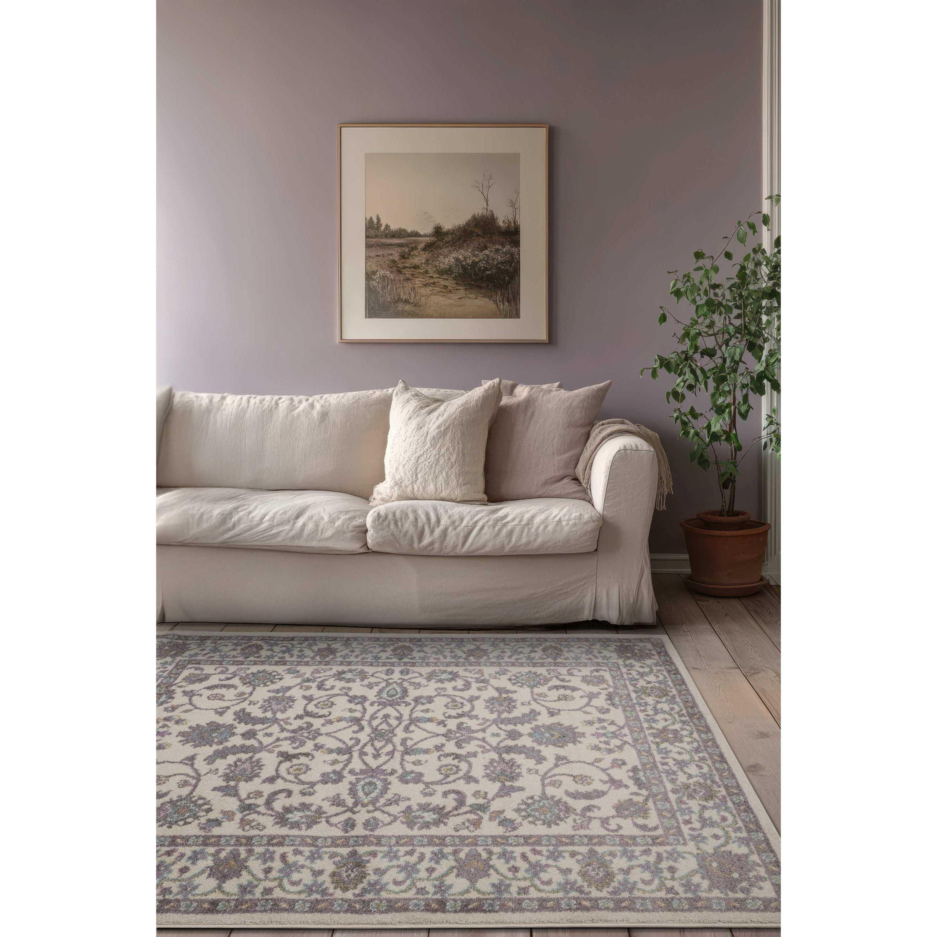 Homemaker  Echo Traditional Rug Ivory - 120x170cm