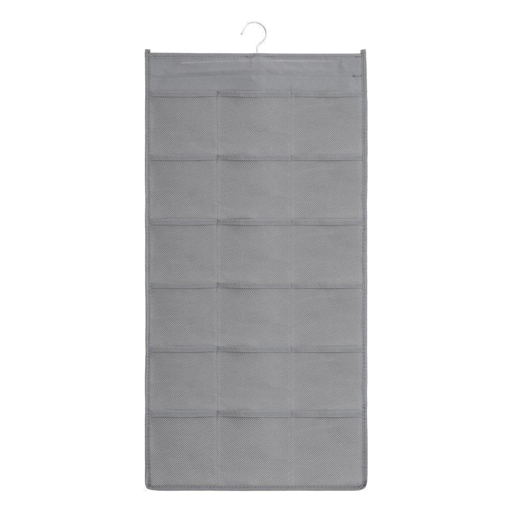 Grey - LIFE IDEAS - 4pcs Versatile Double-Sided Fabric Hanging Storage - 4