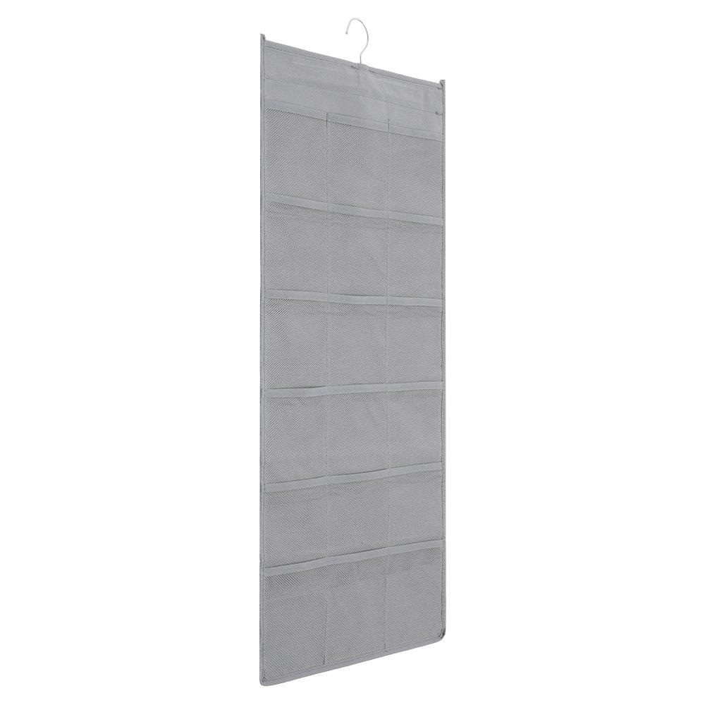 Grey - LIFE IDEAS - 4pcs Versatile Double-Sided Fabric Hanging Storage - 5