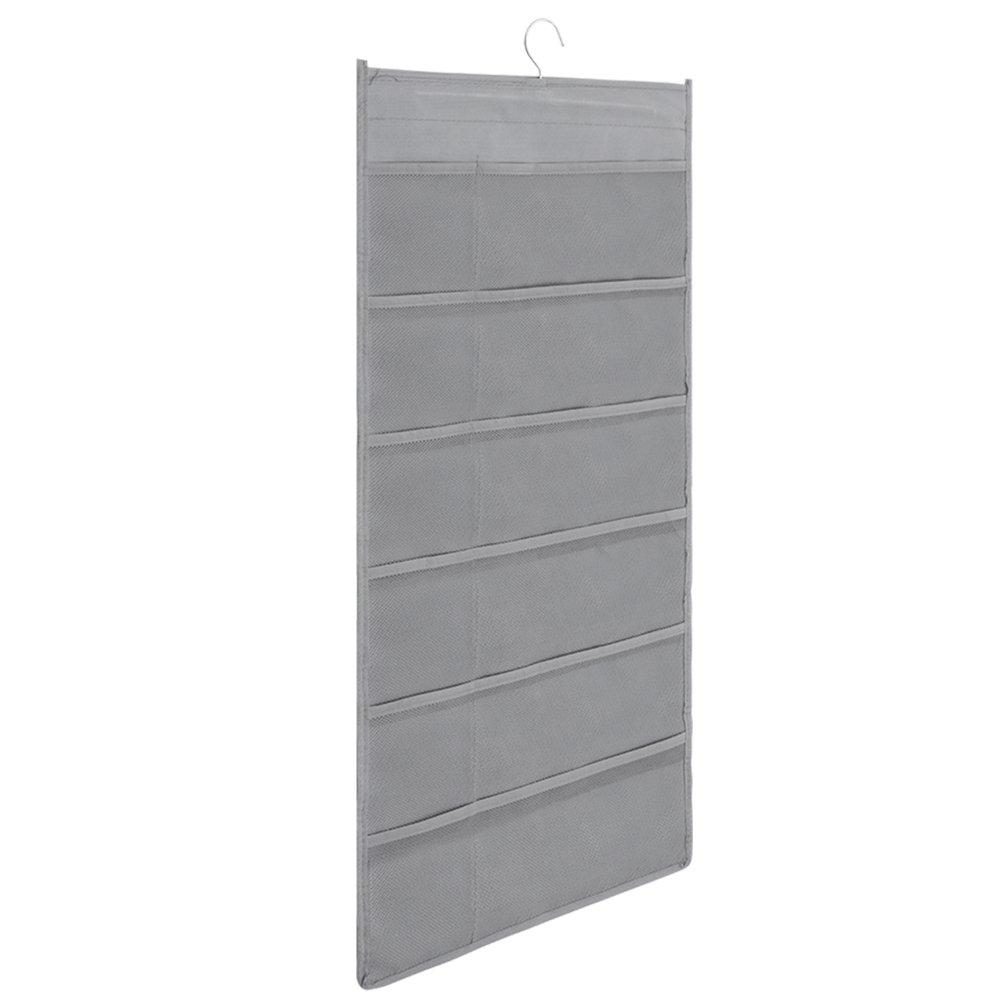 Grey - LIFE IDEAS - 4pcs Versatile Double-Sided Fabric Hanging Storage - 7