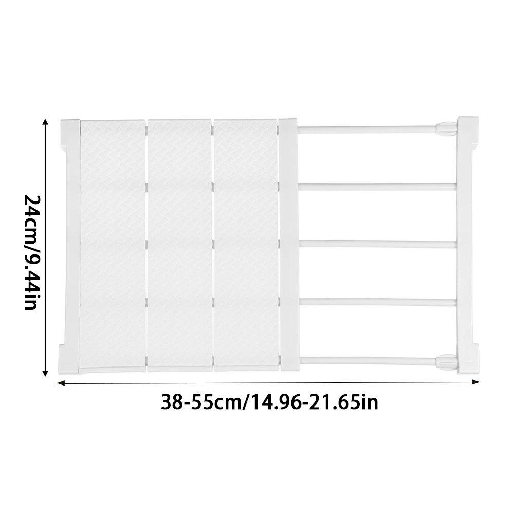 White2 - LIFE IDEAS - 2/3pcs Expandable Closet Tension Shelf Rod and Sto - 5