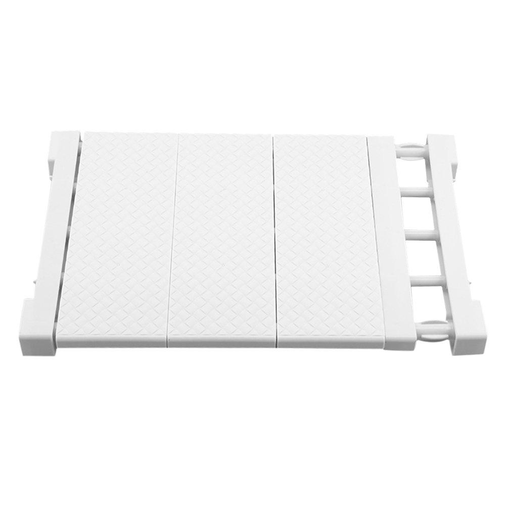 White2 - LIFE IDEAS - 2/3pcs Expandable Closet Tension Shelf Rod and Sto - 7