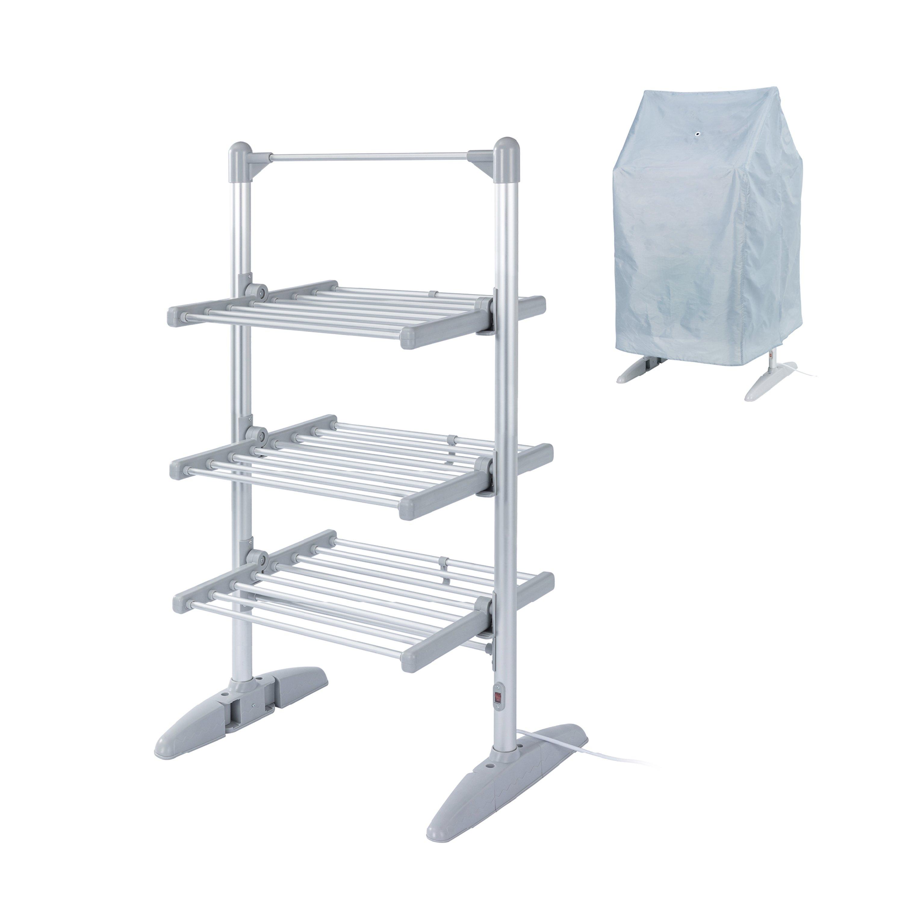 White - Rediffusion - Ultra Compact Heated Clothes Airer Wit - 1