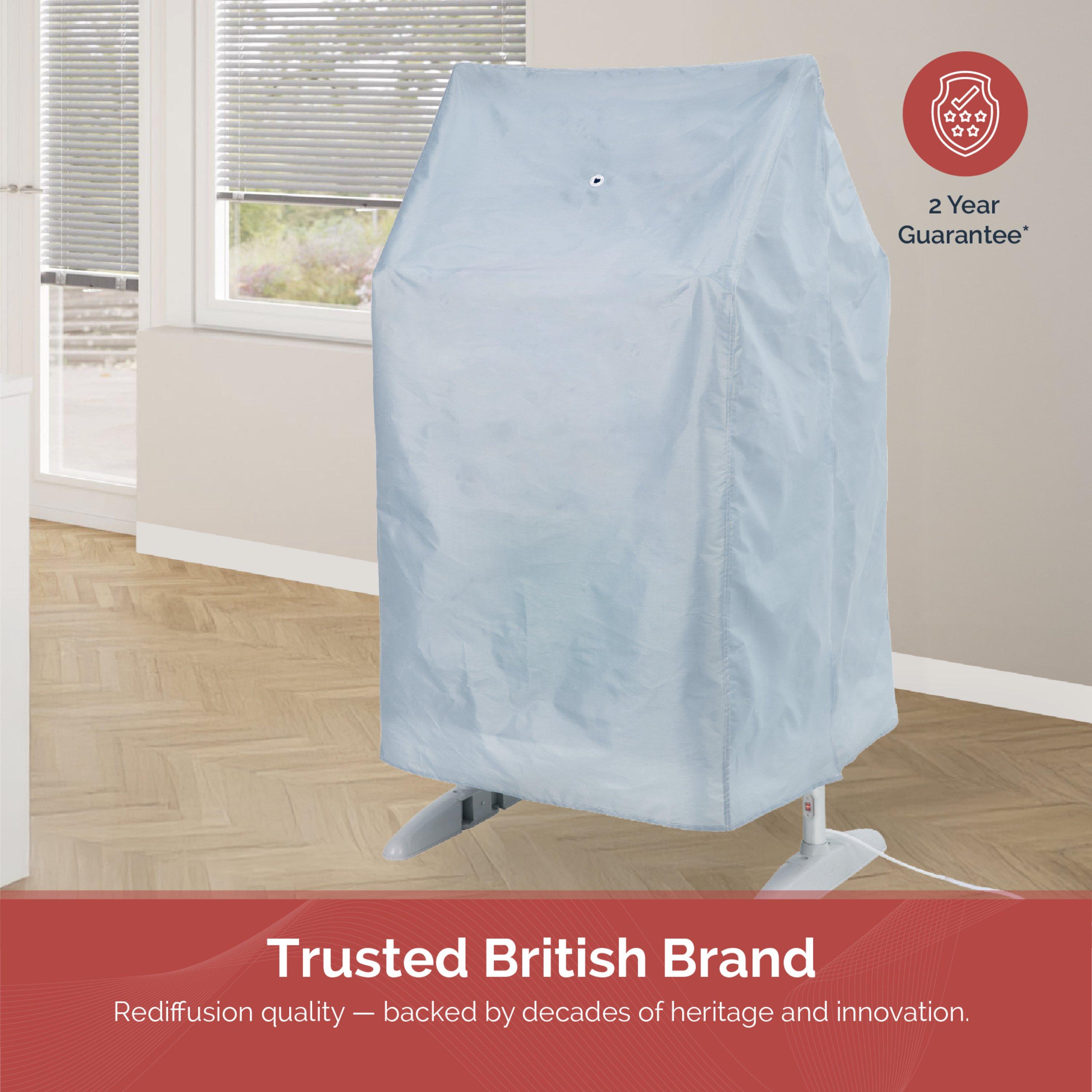 White - Rediffusion - Ultra Compact Heated Clothes Airer Wit - 10