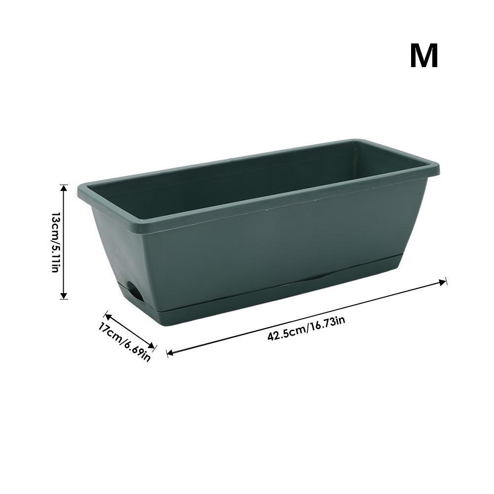 Dark Green - LIFE IDEAS - 10pcs Rectangle Garden Planter Set - 2