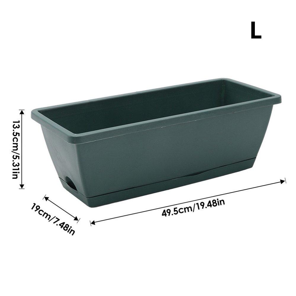 Dark Green - LIFE IDEAS - 10pcs Rectangle Garden Planter Set - 3