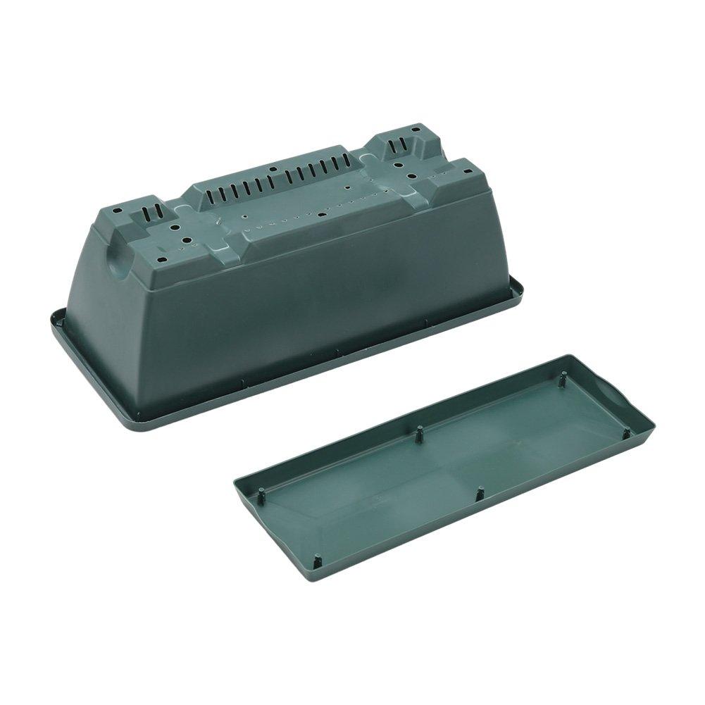Dark Green - LIFE IDEAS - 10pcs Rectangle Garden Planter Set - 8