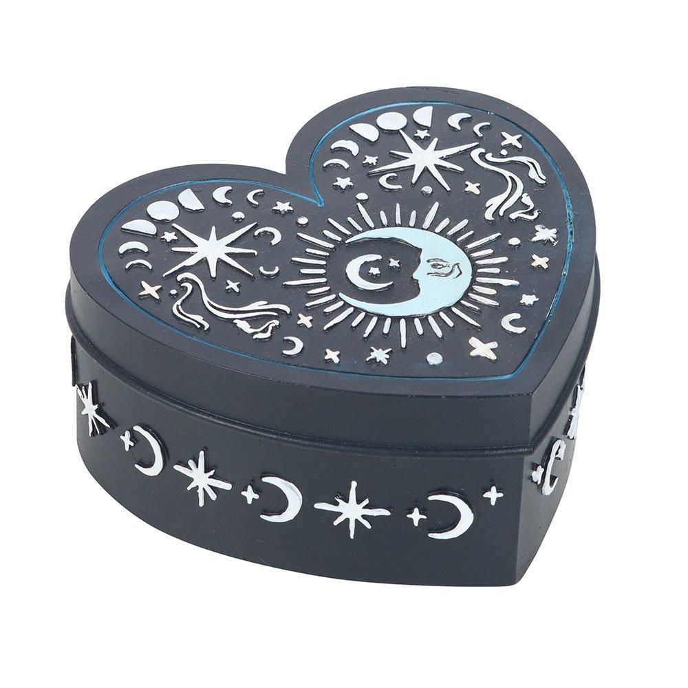 Blue - Something Different - Blue Moon Heart Trinket Box - 1