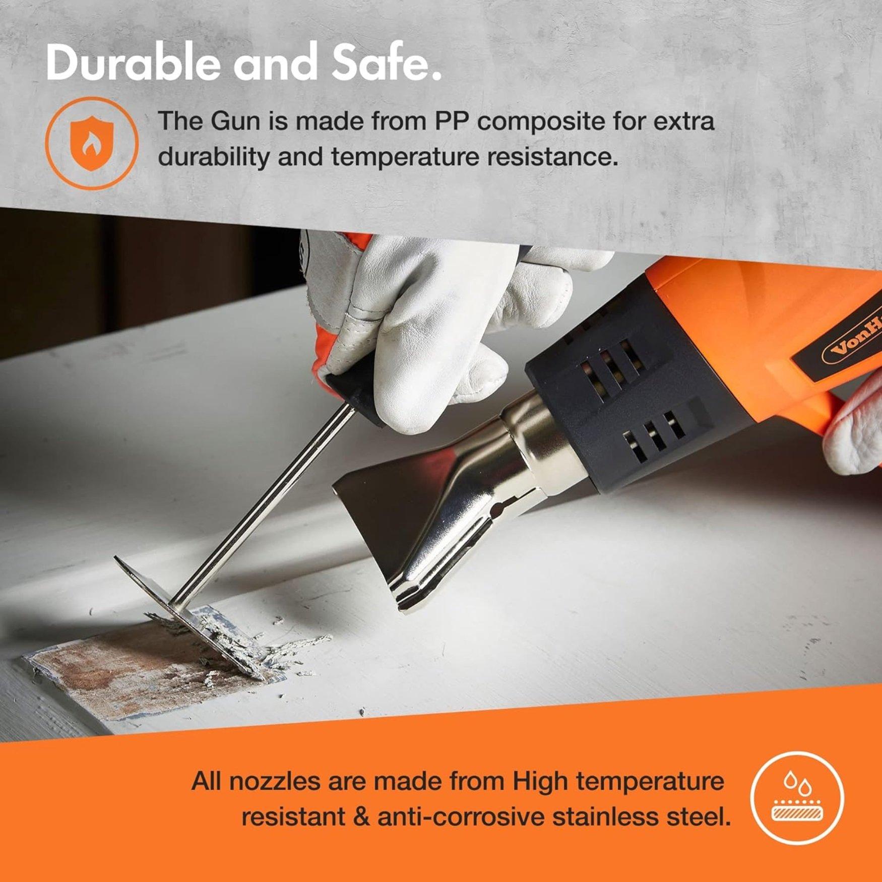 Orange - VonHaus - VonHaus Heat Gun - 2000W 350c & 550c - 4