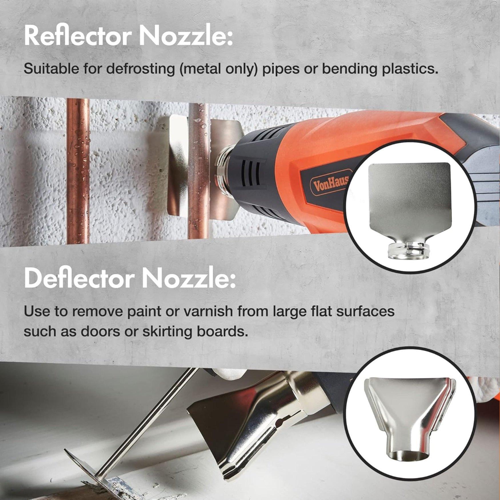 Orange - VonHaus - VonHaus Heat Gun - 2000W 350c & 550c - 5