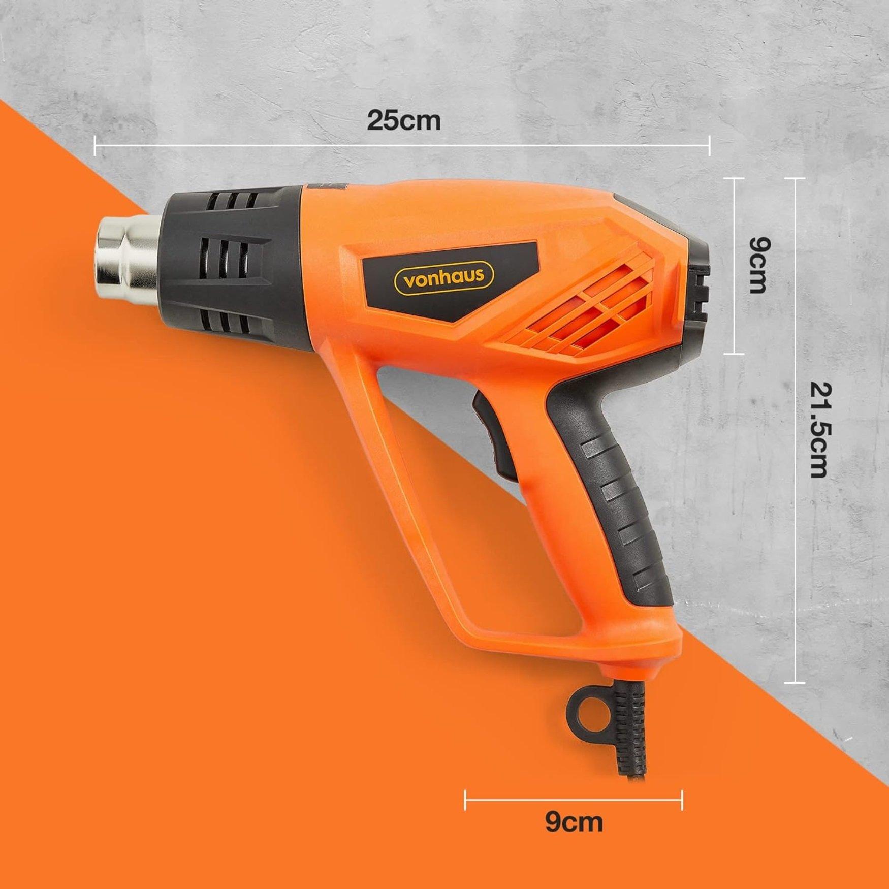 Orange - VonHaus - VonHaus Heat Gun - 2000W 350c & 550c - 9