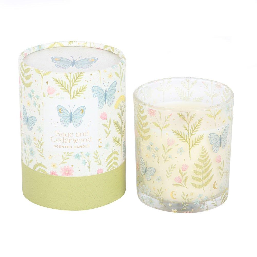 White - Something Different - Luna Bloom Butterfly Sage and Cedarwood Candle - 2