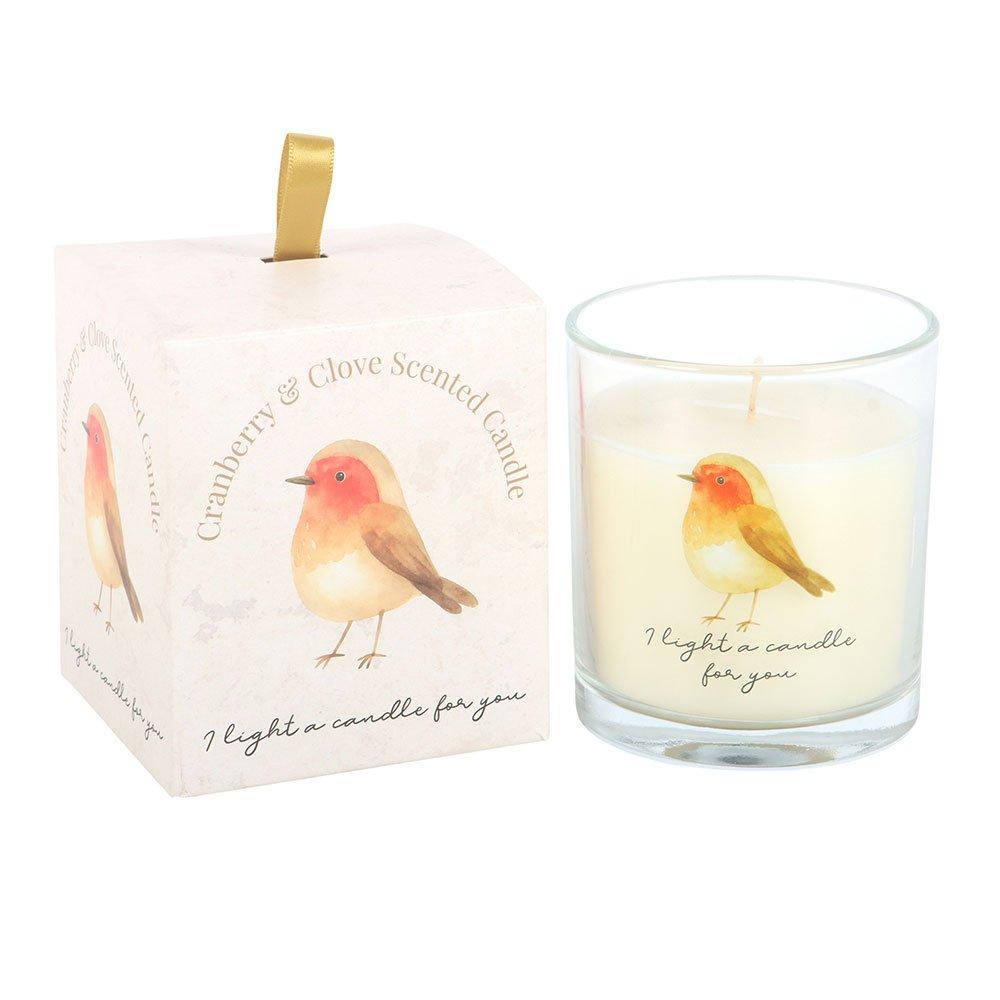 White - Something Different - Robin Remembrance Cranberry & Clove Candle - 3