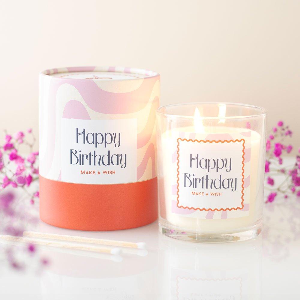 White - Something Different - Happy Birthday Vanilla Cake Candle - 1